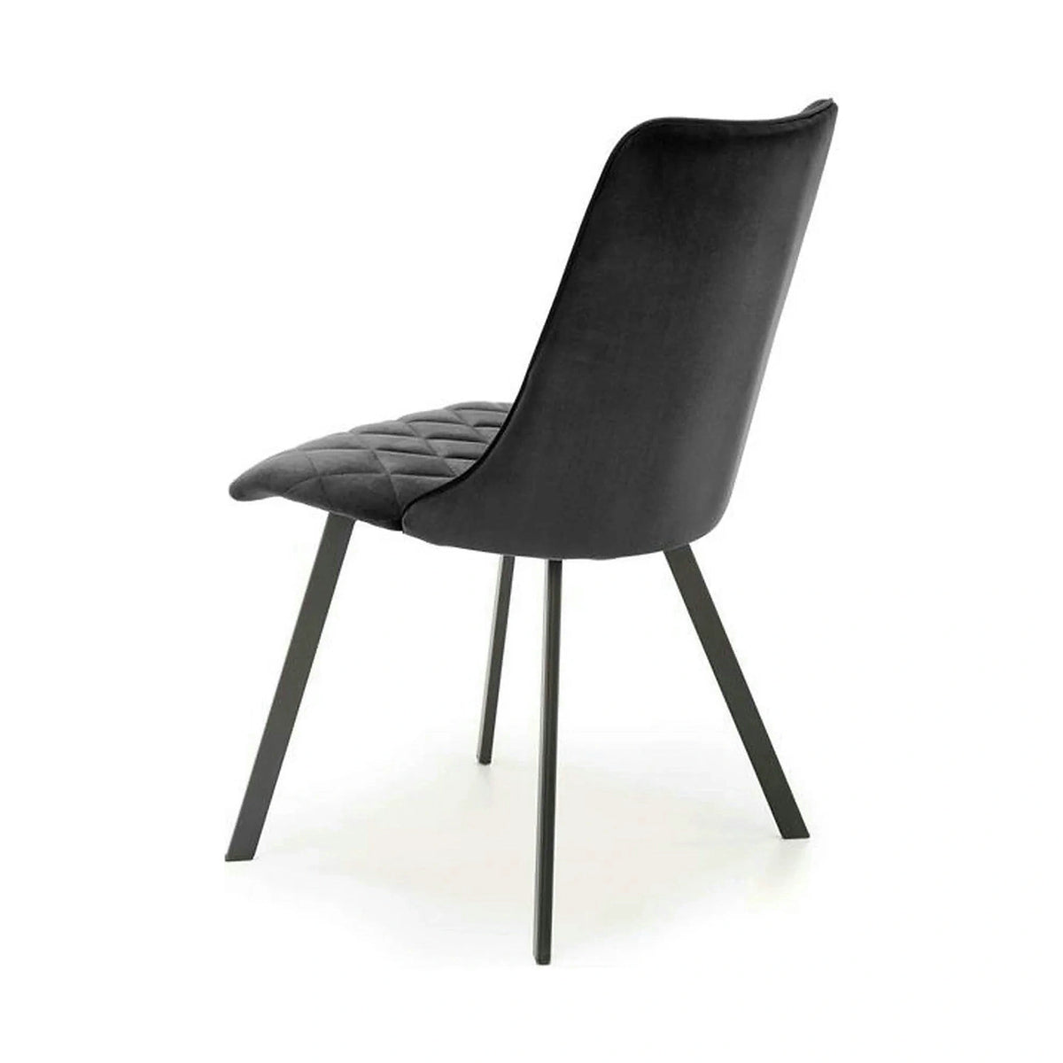 Scaun K450, negru, stofa catifelata/metal, 44x58x85 cm