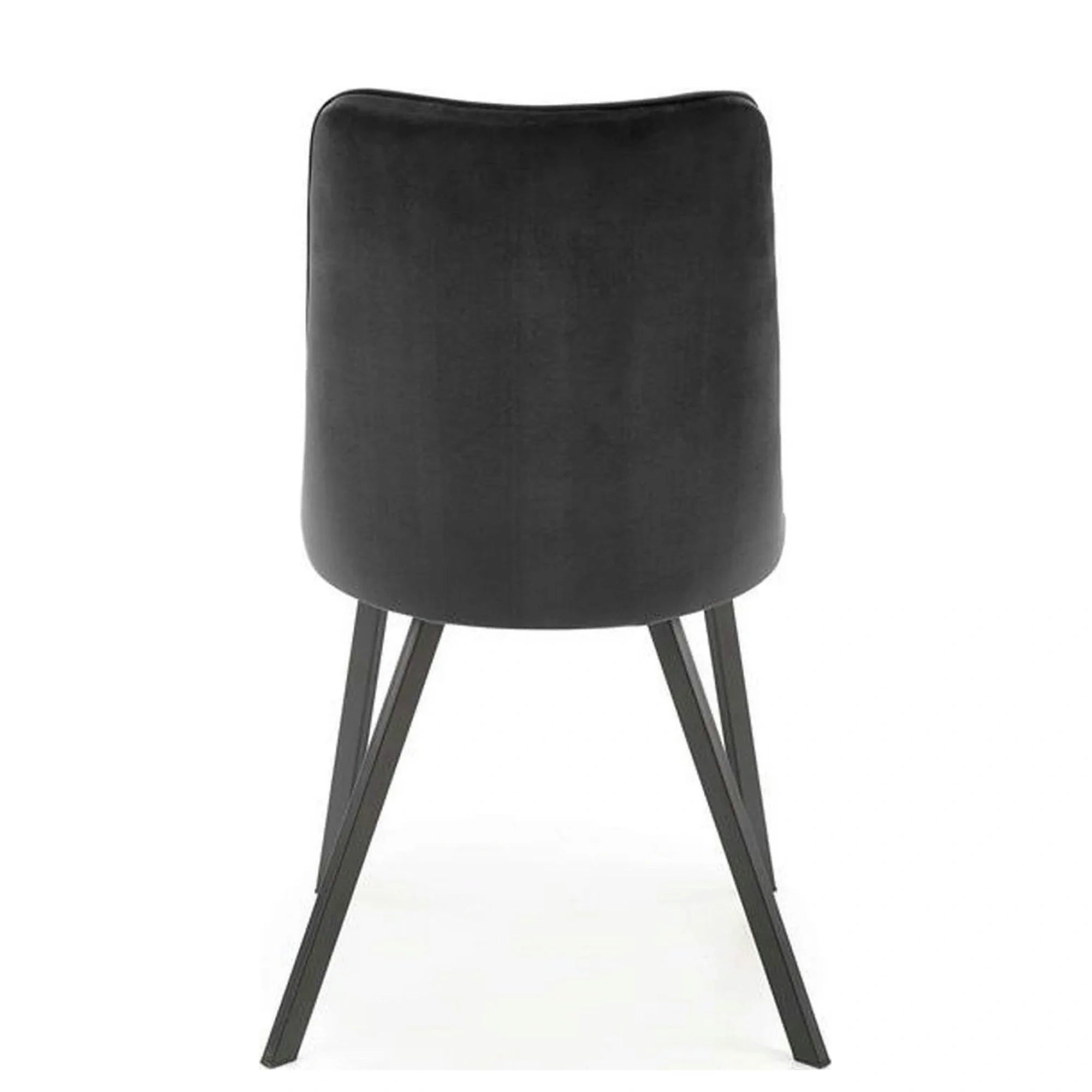 Scaun K450, negru, stofa catifelata/metal, 44x58x85 cm