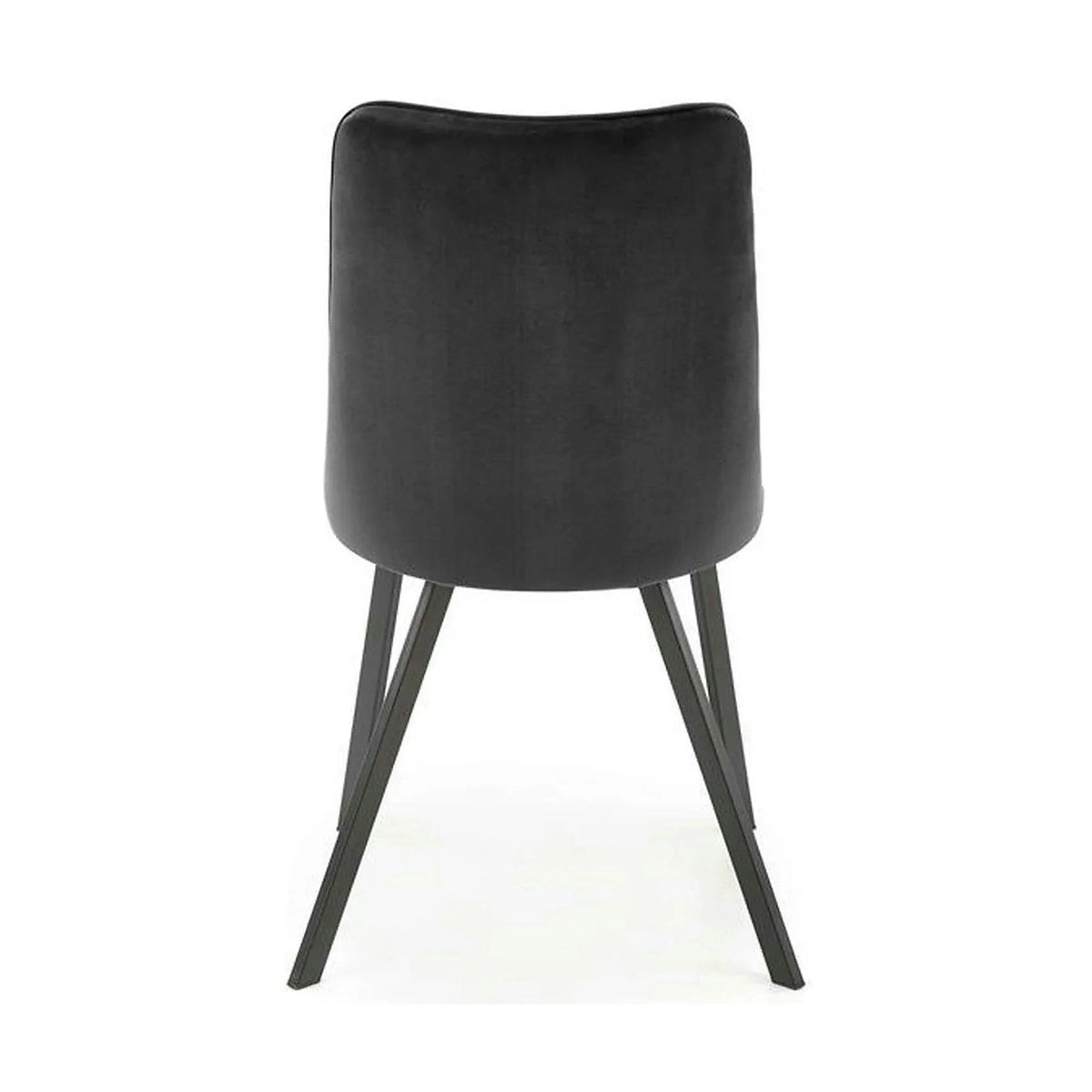 Scaun K450, negru, stofa catifelata/metal, 44x58x85 cm