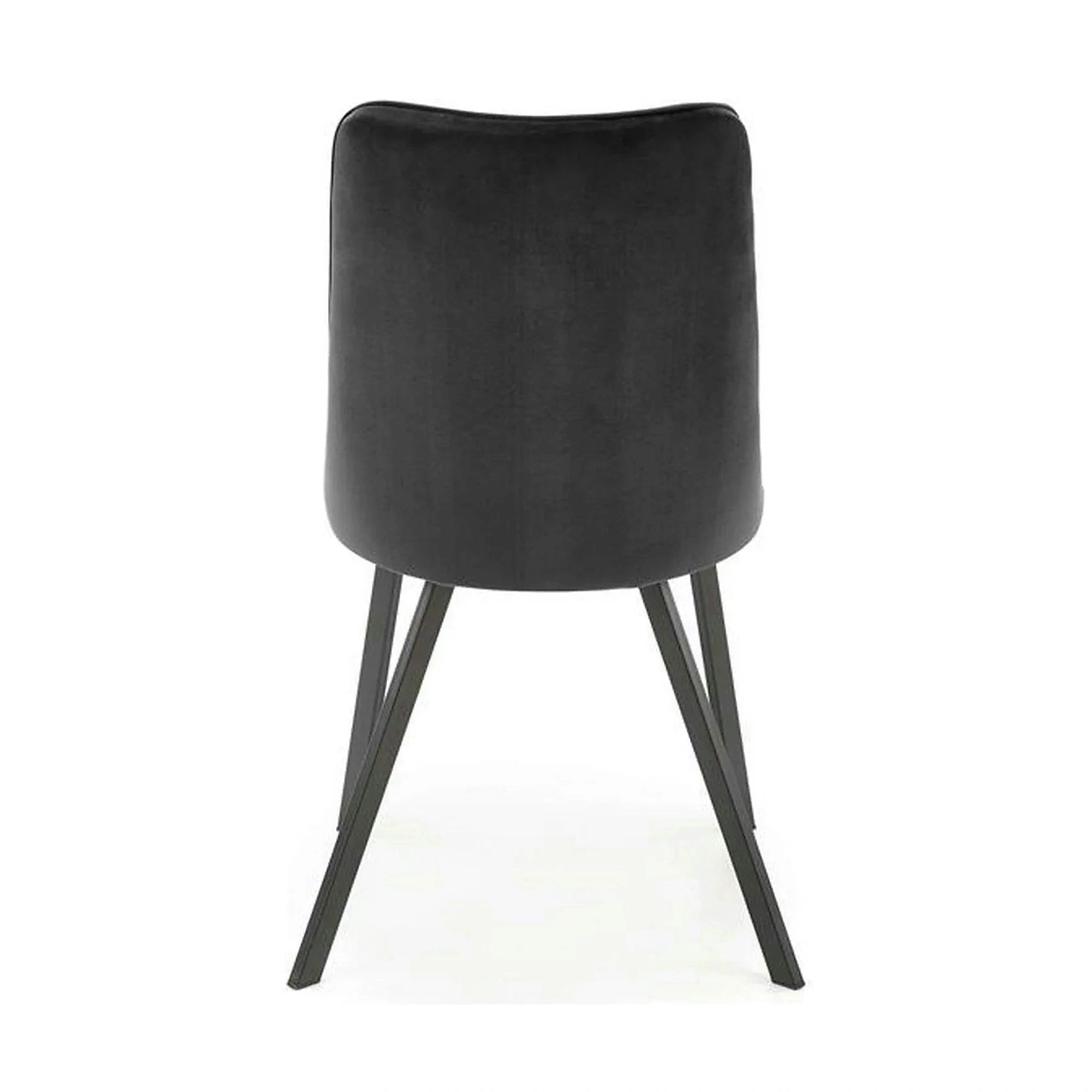 Scaun K450, negru, stofa catifelata/metal, 44x58x85 cm