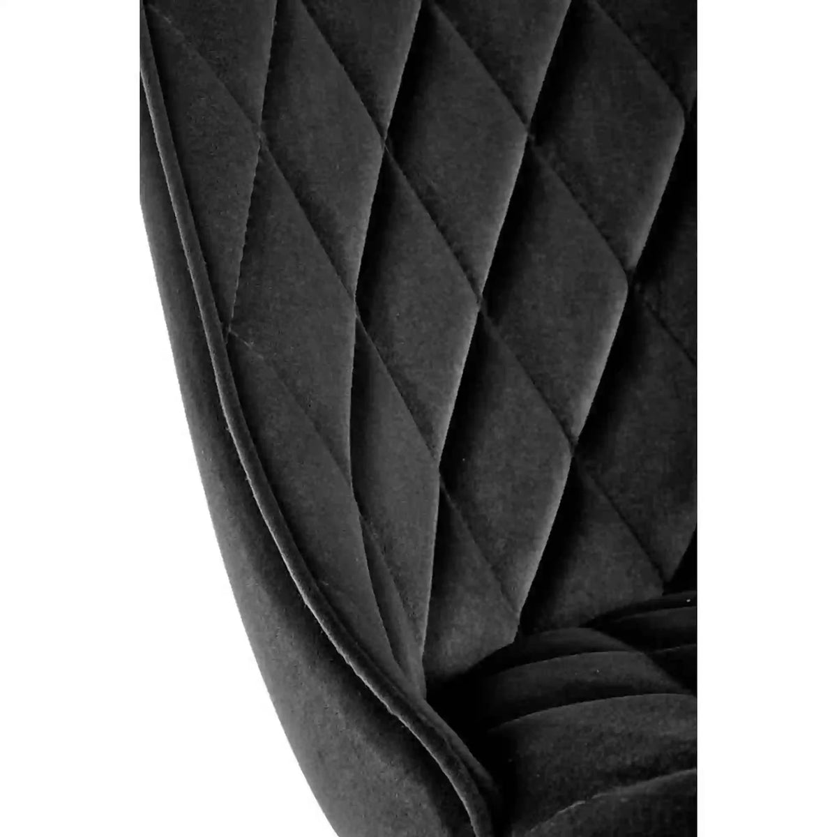 Scaun K450, negru, stofa catifelata/metal, 44x58x85 cm