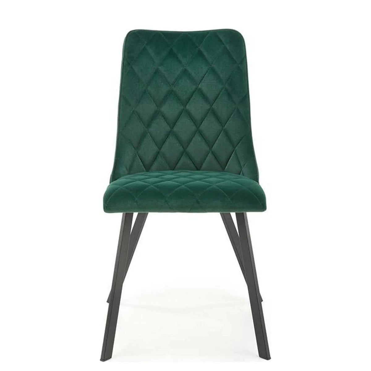 Scaun K450, verde/negru, stofa catifelata/metal, 44x58x85 cm
