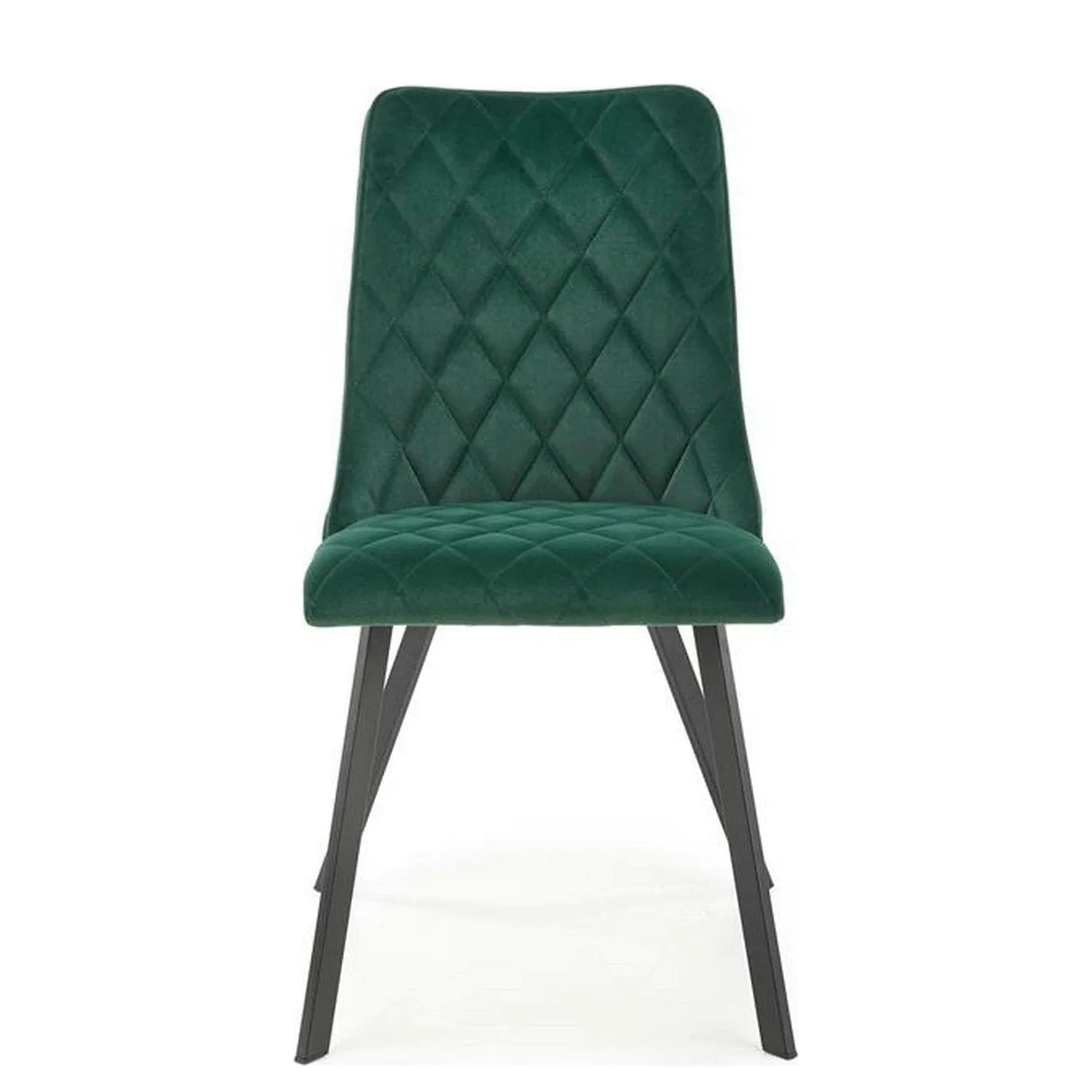 Scaun K450, verde/negru, stofa catifelata/metal, 44x58x85 cm