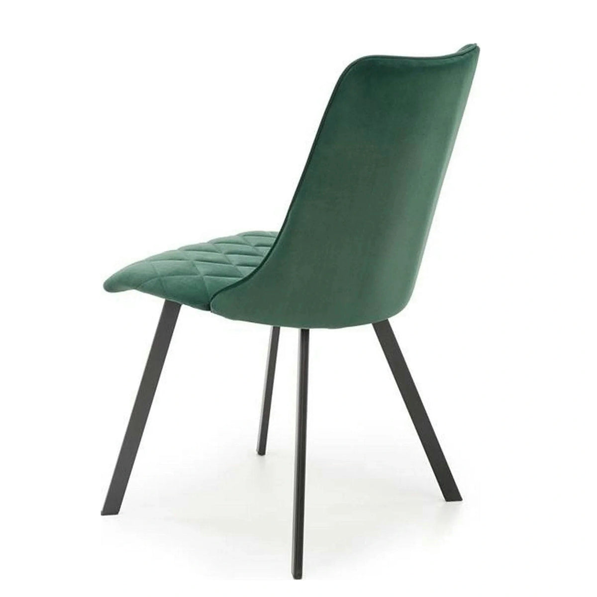 Scaun K450, verde/negru, stofa catifelata/metal, 44x58x85 cm