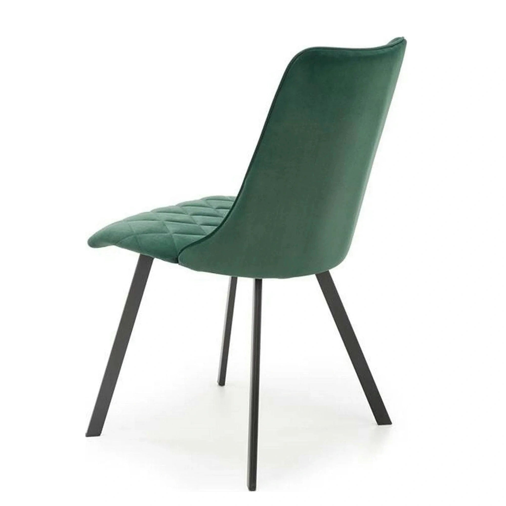 Scaun K450, verde/negru, stofa catifelata/metal, 44x58x85 cm