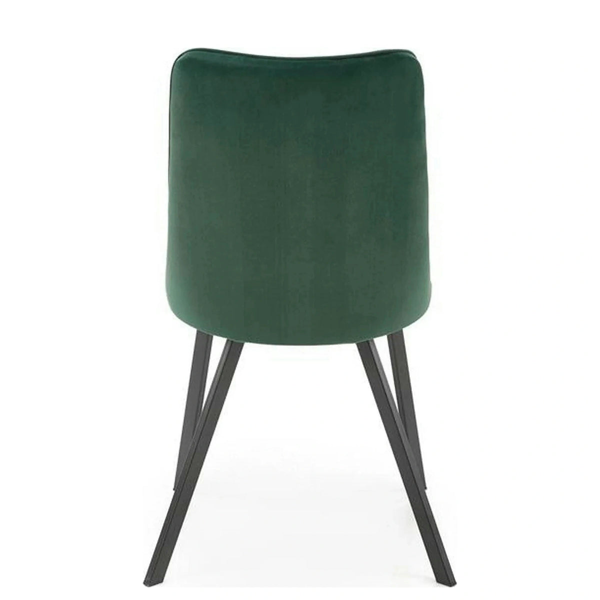 Scaun K450, verde/negru, stofa catifelata/metal, 44x58x85 cm