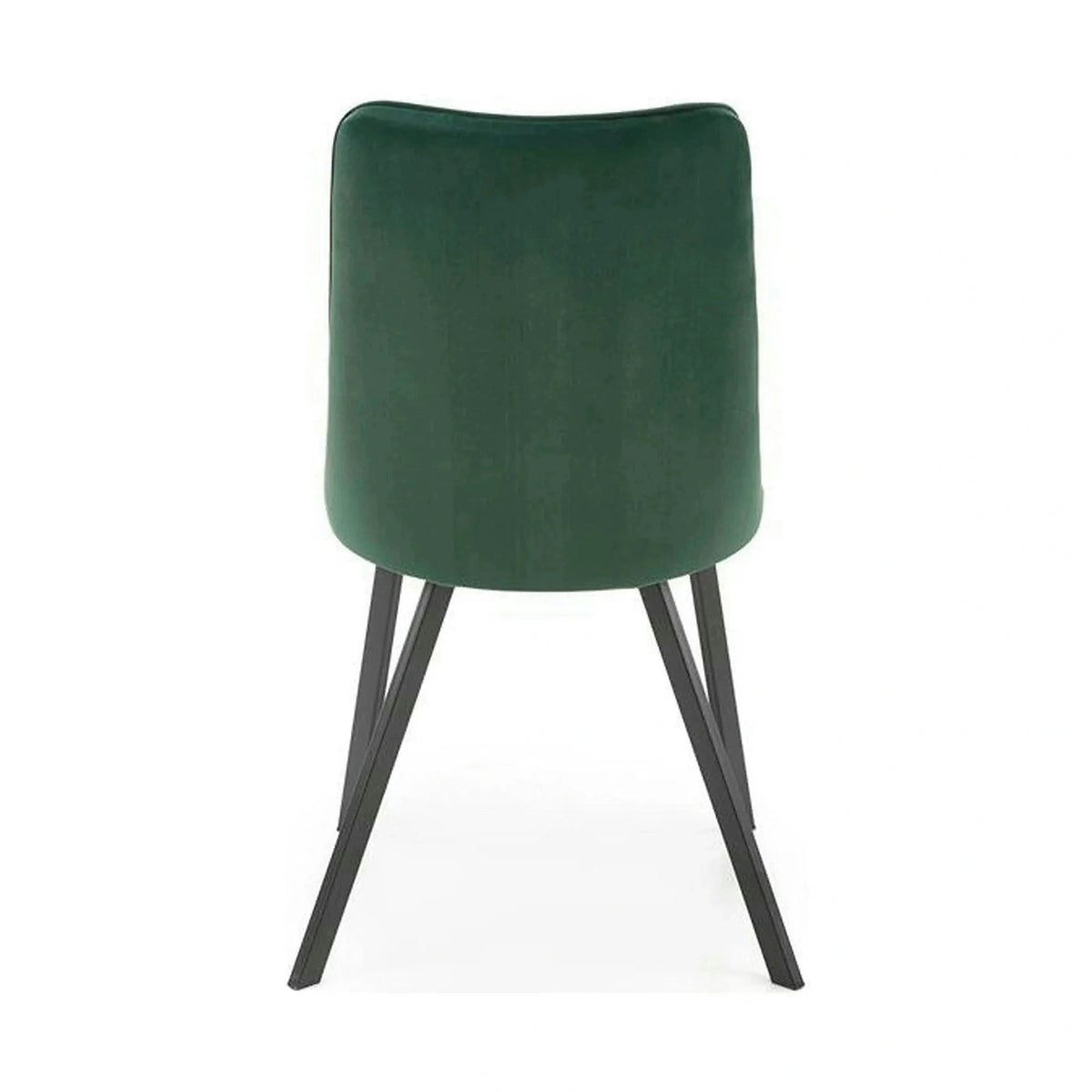 Scaun K450, verde/negru, stofa catifelata/metal, 44x58x85 cm