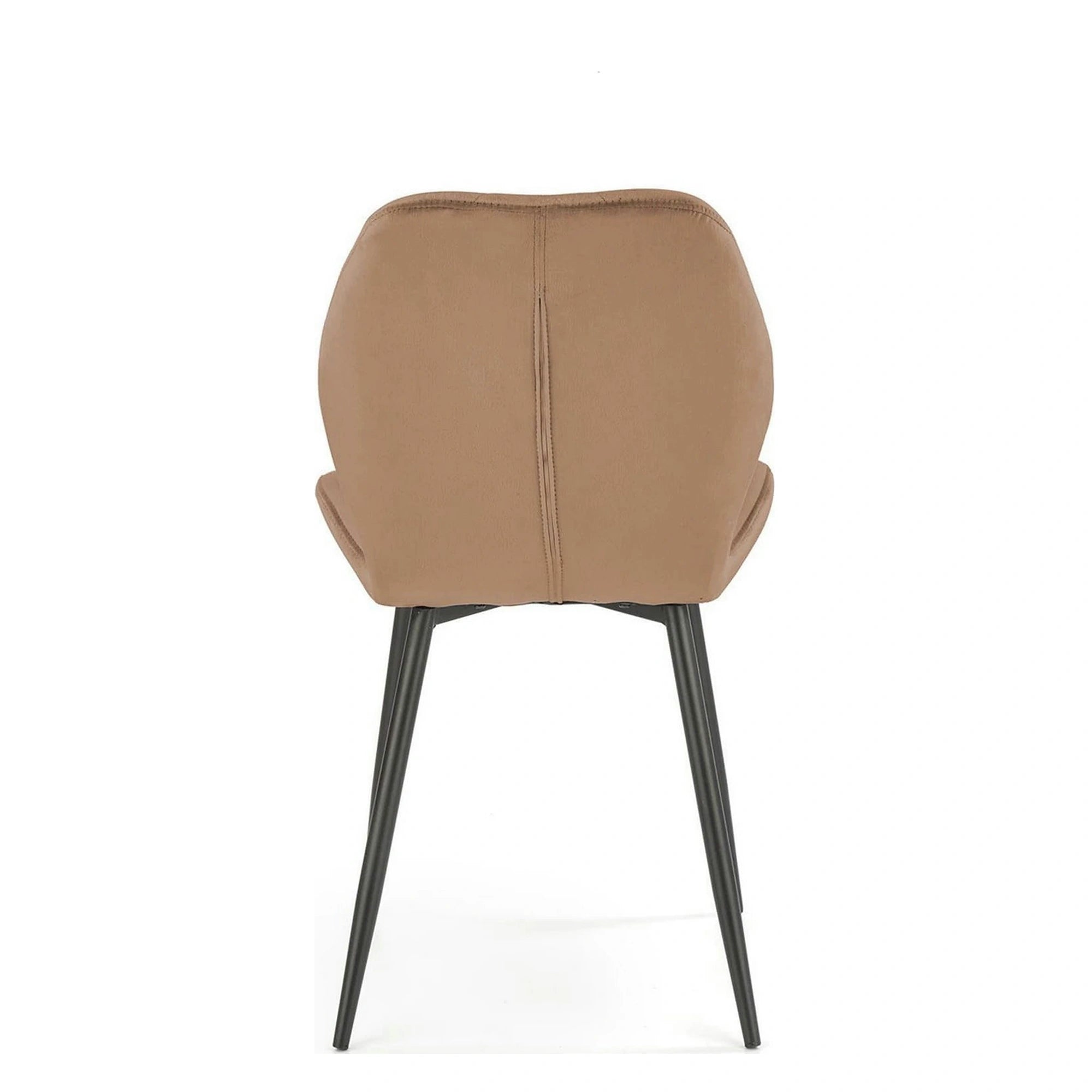 Scaun K453, bej/negru, stofa catifelata/metal, 48x53x86 cm