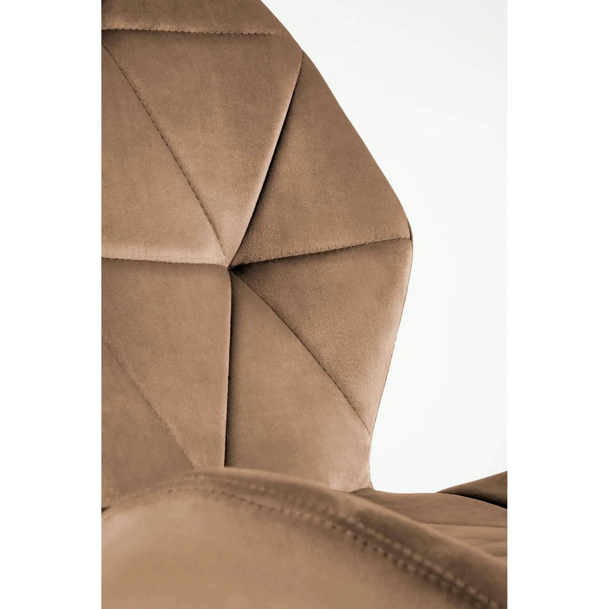 Scaun K453, bej/negru, stofa catifelata/metal, 48x53x86 cm
