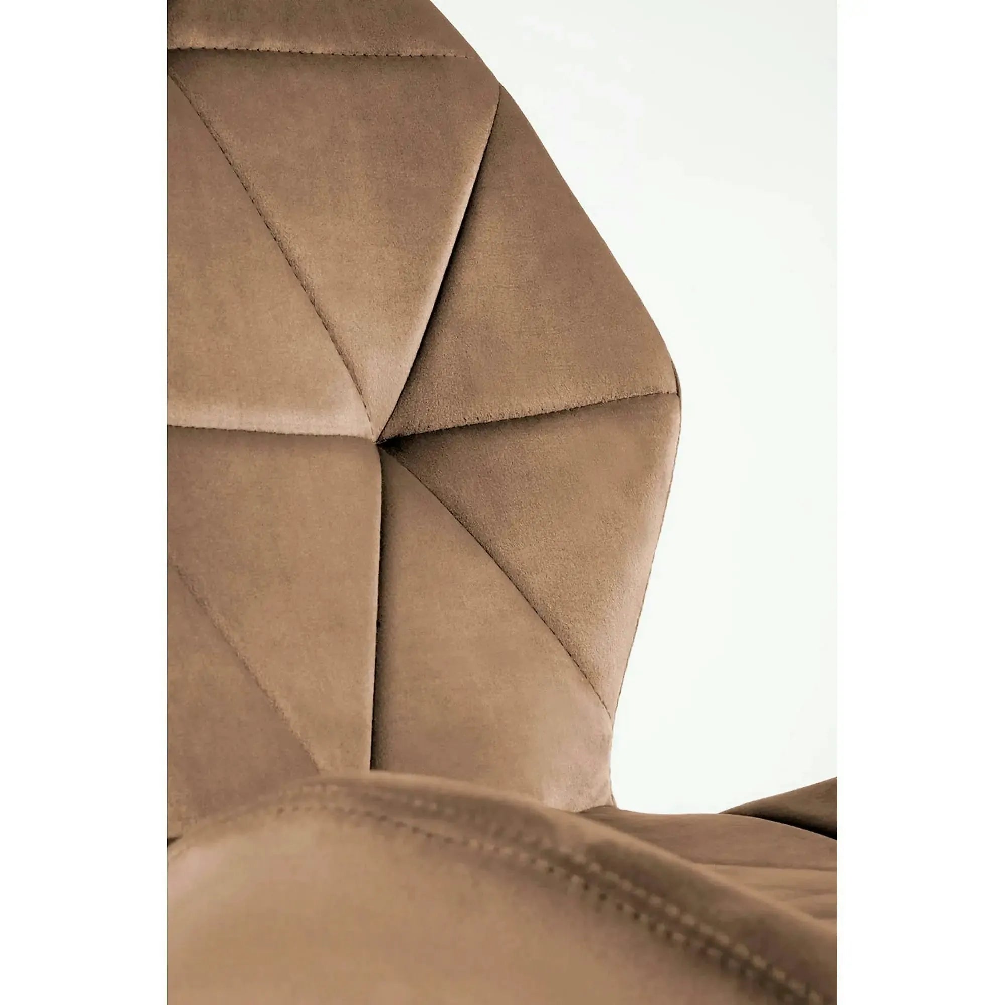 Scaun K453, bej/negru, stofa catifelata/metal, 48x53x86 cm