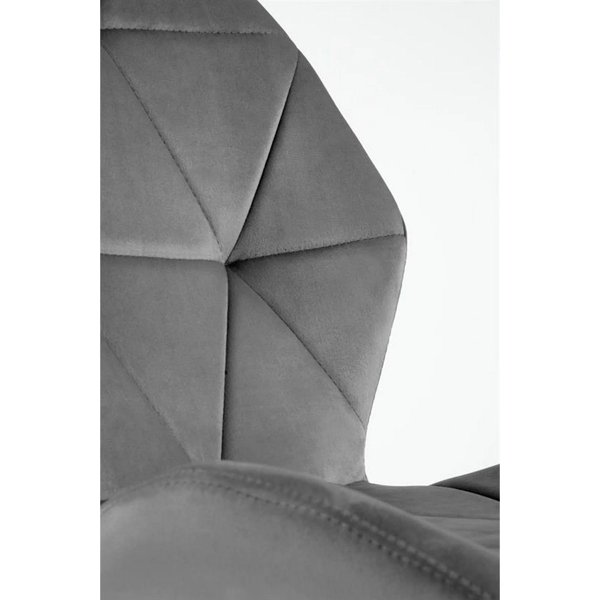 Scaun K453, gri, stofa catifelata/metal, 48x53x86 cm