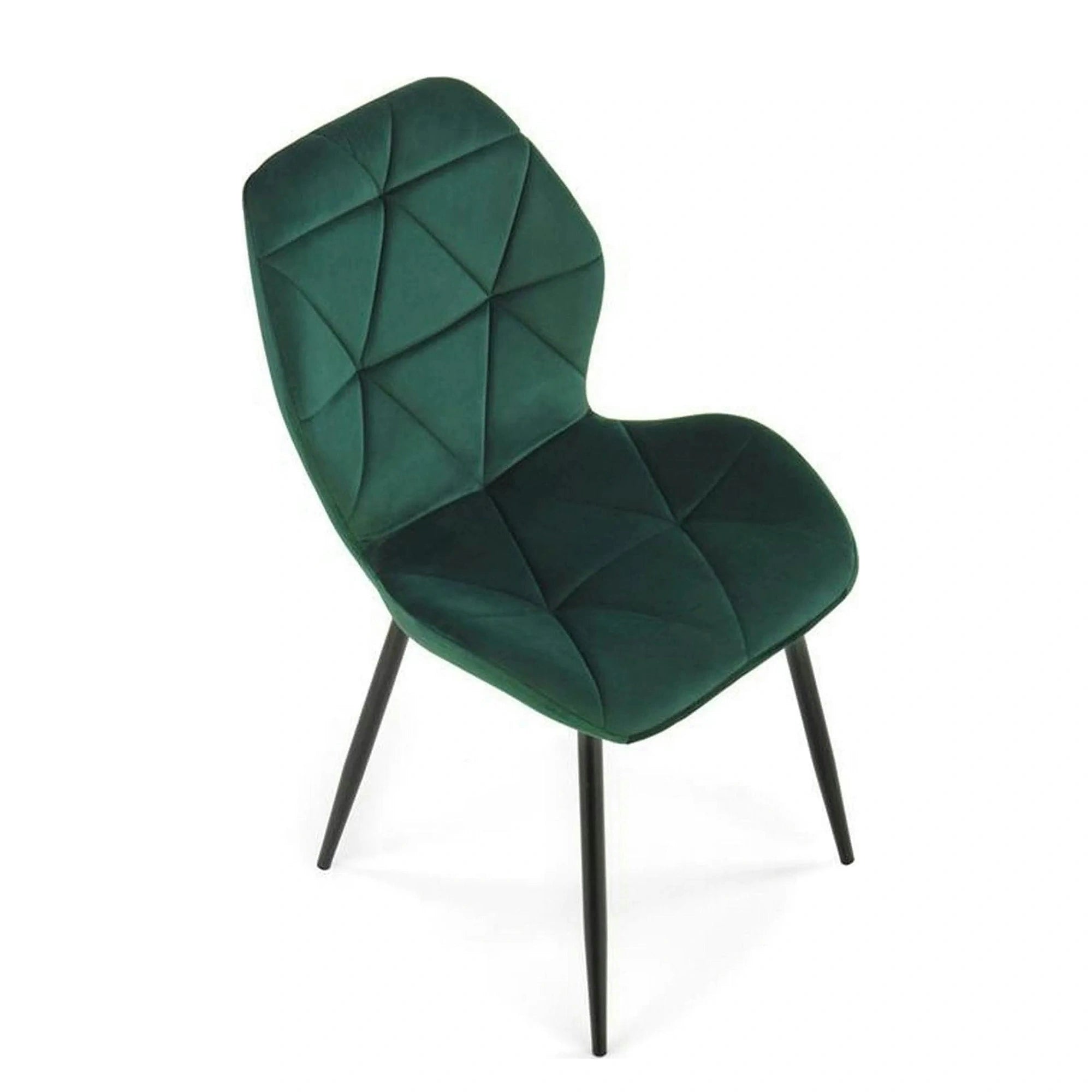 Scaun K453, verde, stofa catifelata/metal, 48x53x86 cm