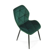Scaun K453, verde, stofa catifelata/metal, 48x53x86 cm