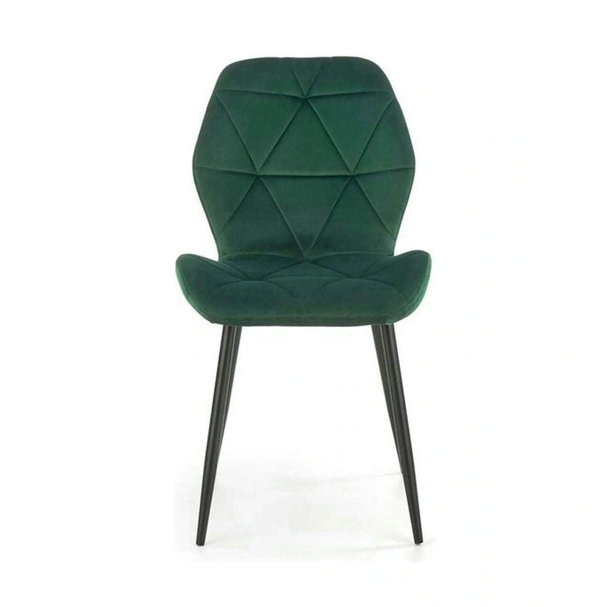 Scaun K453, verde, stofa catifelata/metal, 48x53x86 cm