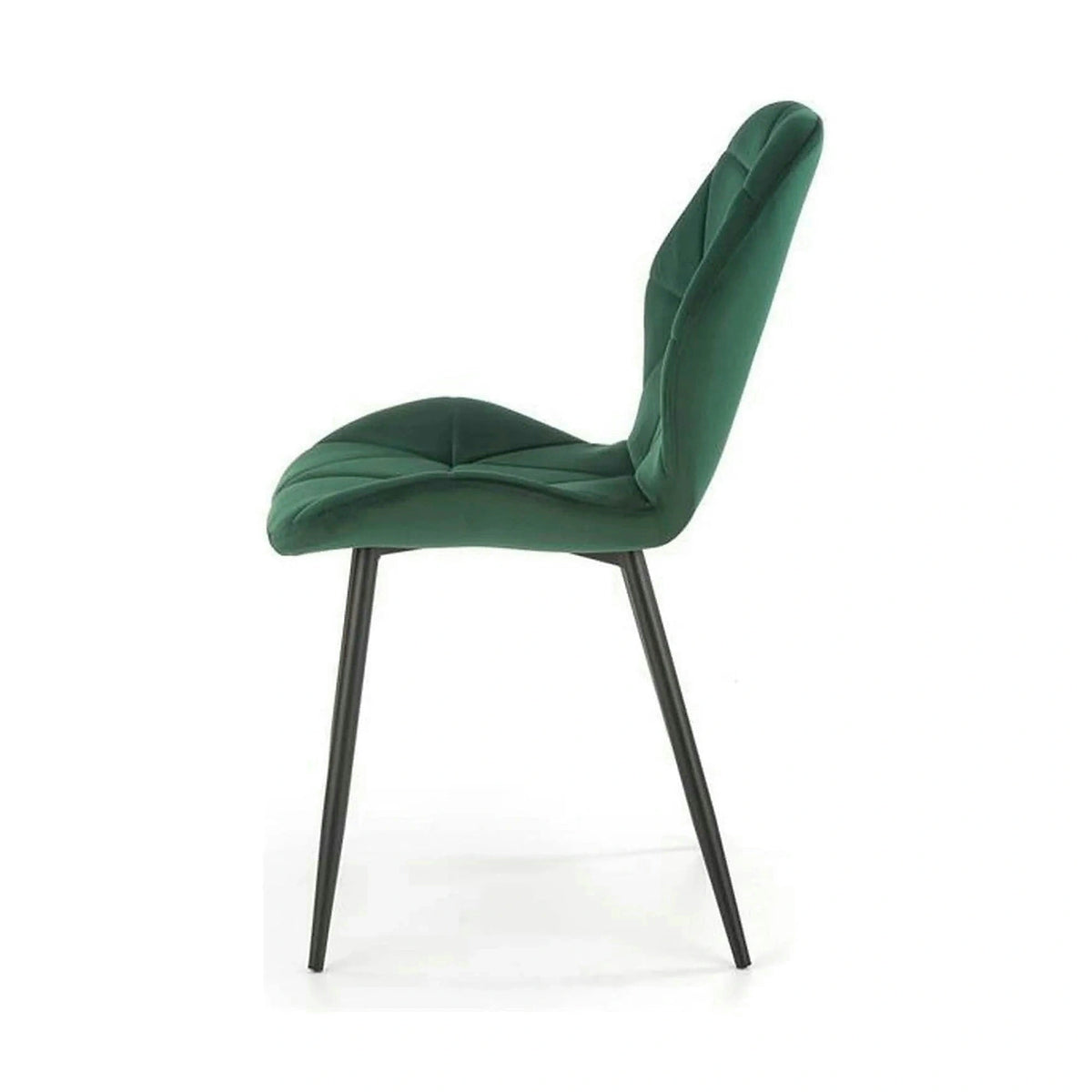 Scaun K453, verde, stofa catifelata/metal, 48x53x86 cm