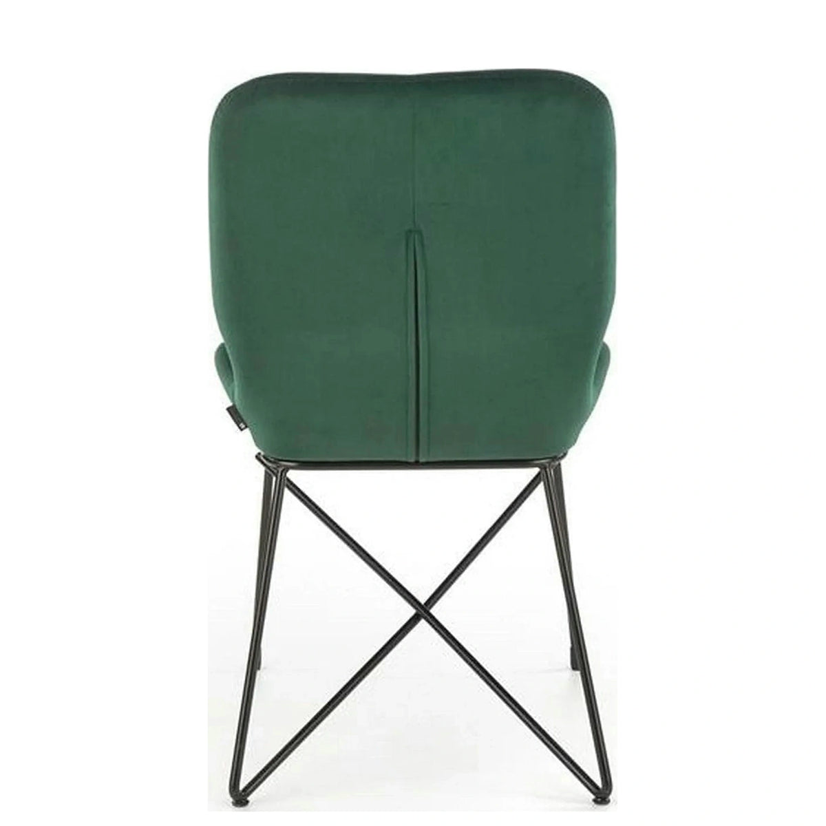 Scaun K454, verde/negru, stofa catifelata/metal, 46x55x83 cm
