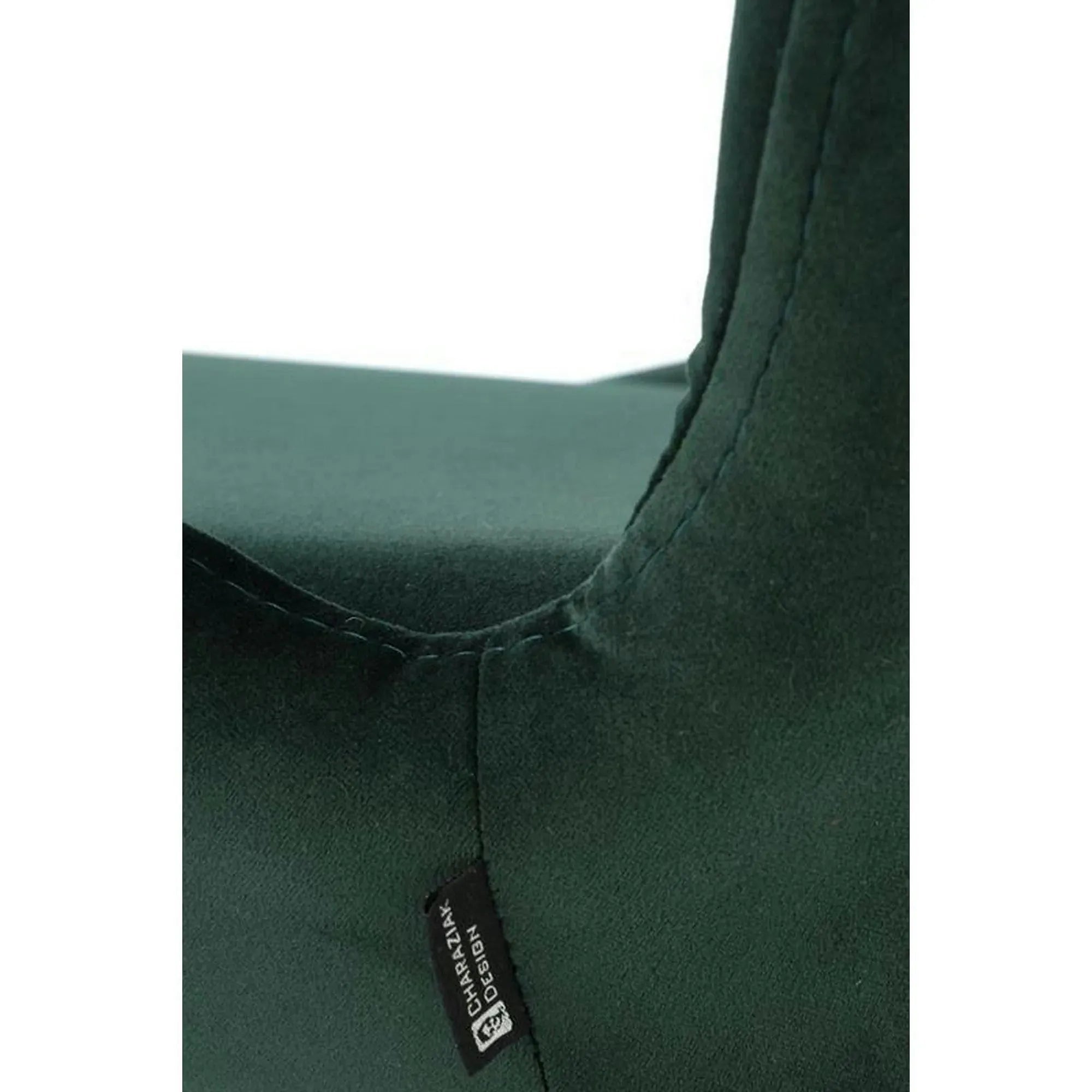 Scaun K454, verde/negru, stofa catifelata/metal, 46x55x83 cm
