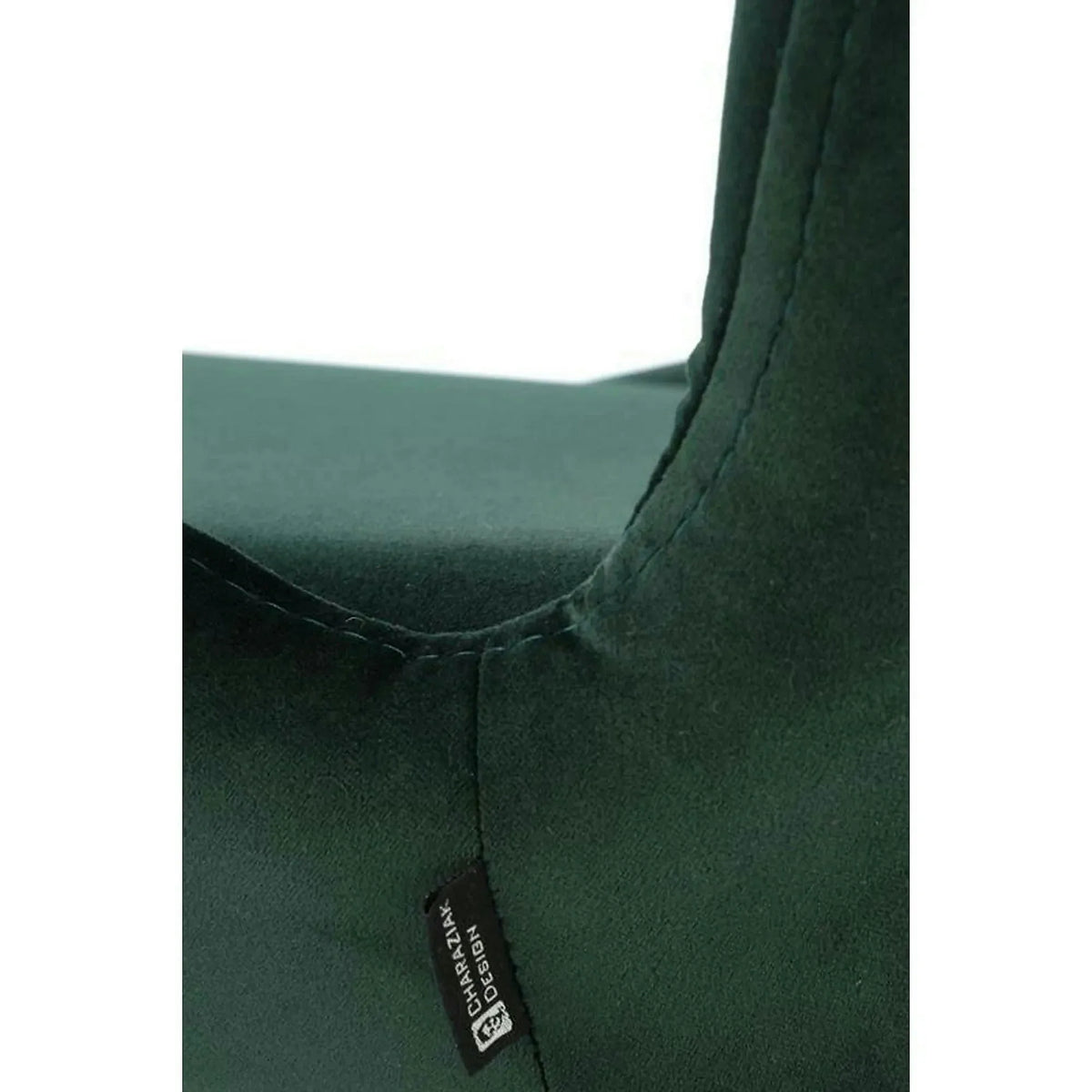 Scaun K454, verde/negru, stofa catifelata/metal, 46x55x83 cm