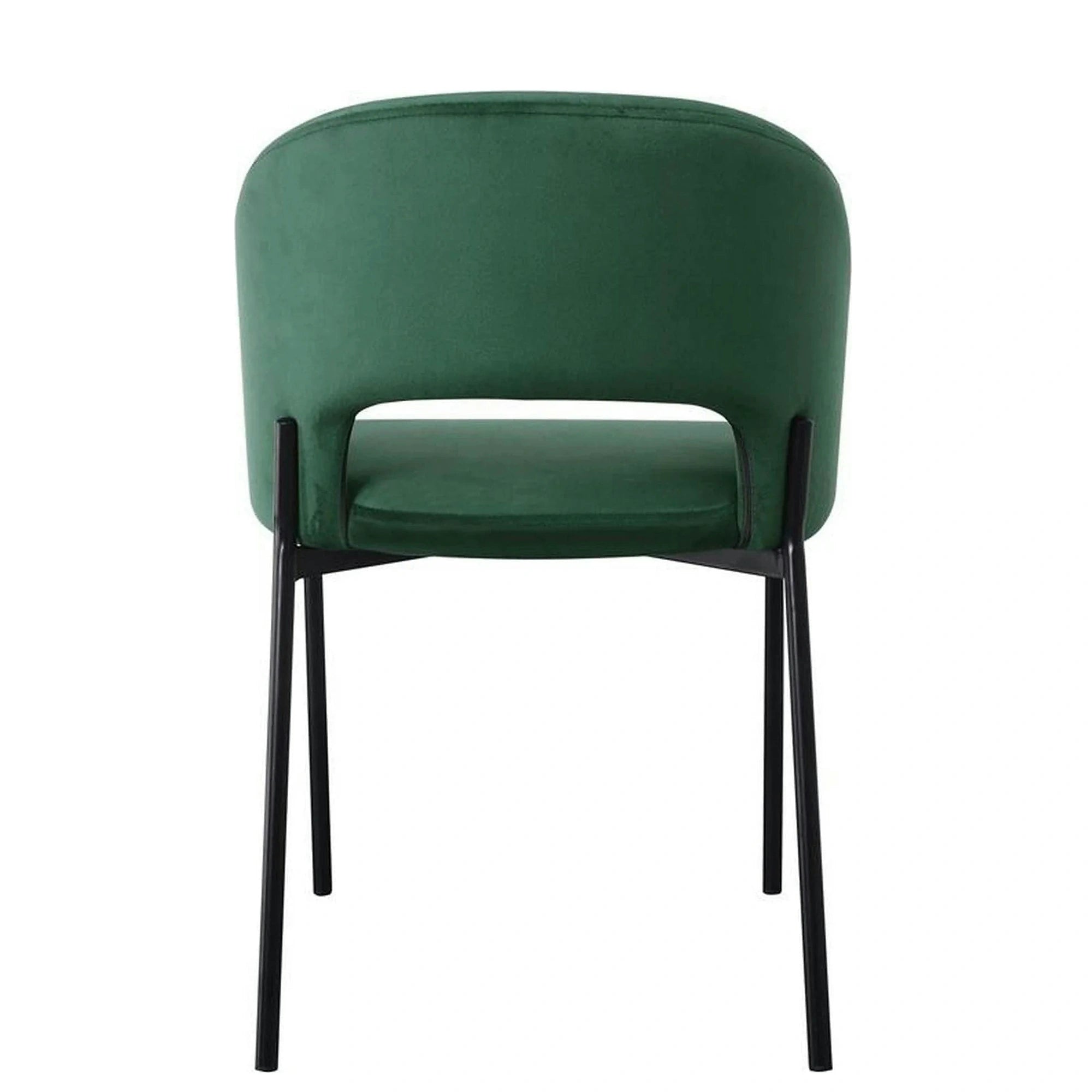 Scaun K455, verde/negru, stofa catifelata/metal, 51x57x77 cm