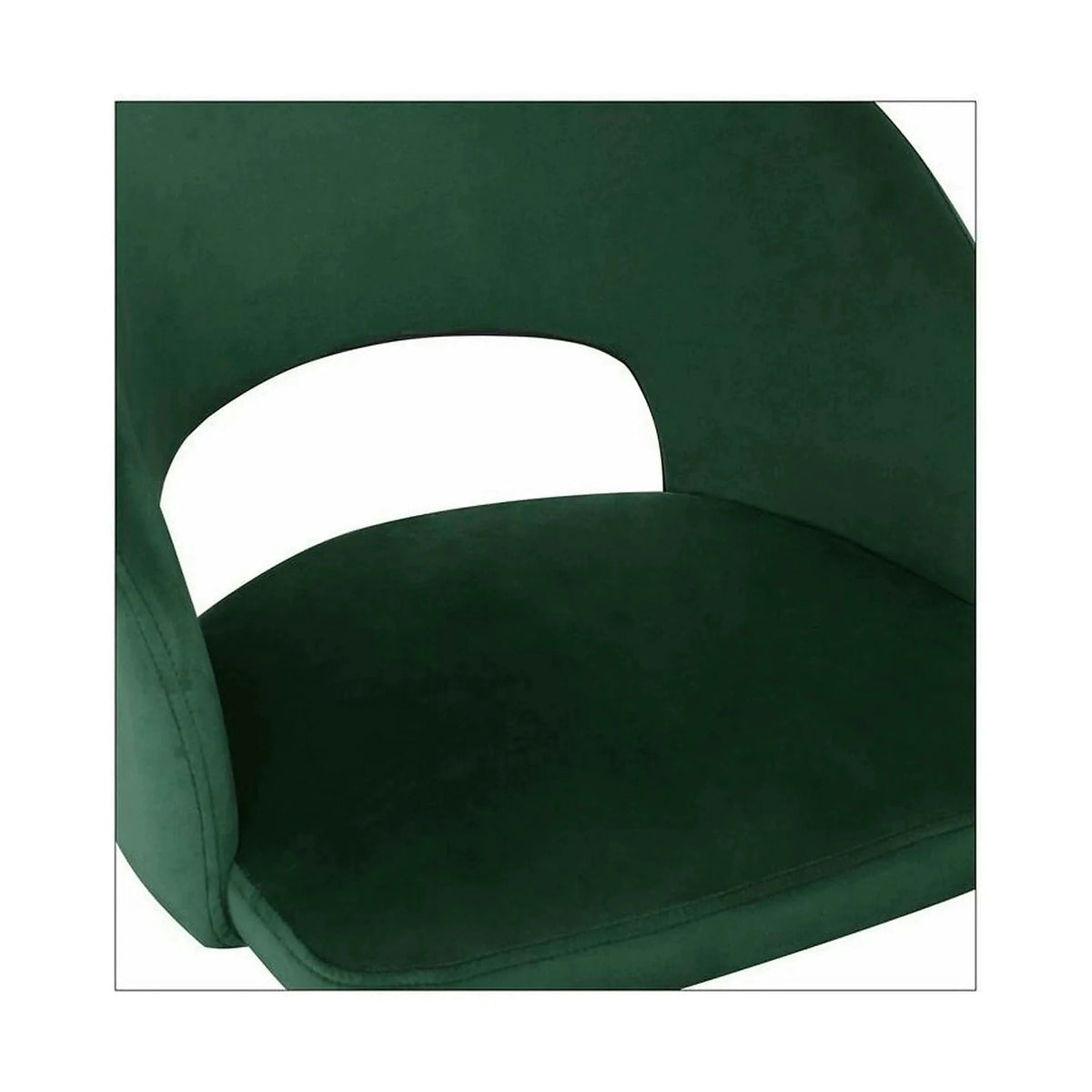 Scaun K455, verde/negru, stofa catifelata/metal, 51x57x77 cm