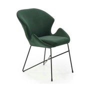 Scaun K458, verde/negru, stofa catifelata/metal, 57x62x82 cm
