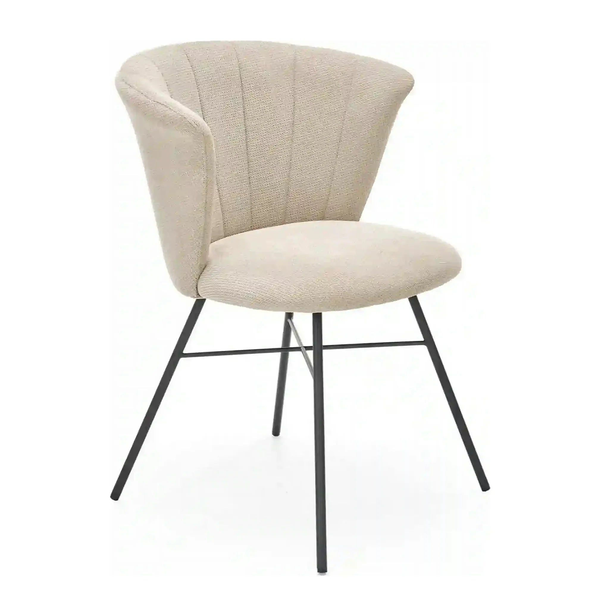Scaun K459, bej/negru, stofa clasica/otel, 60x59x79 cm