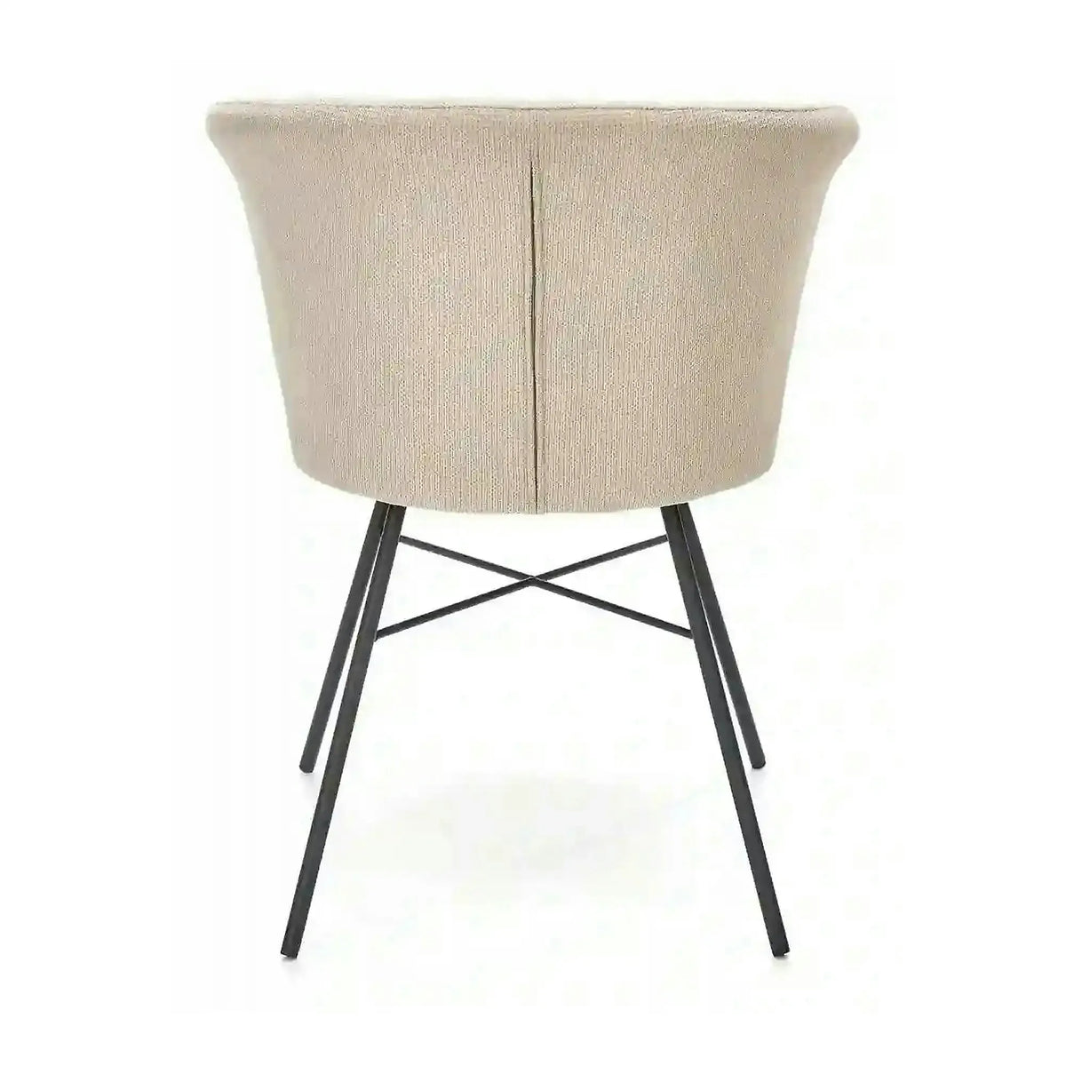 Scaun K459, bej/negru, stofa clasica/otel, 60x59x79 cm