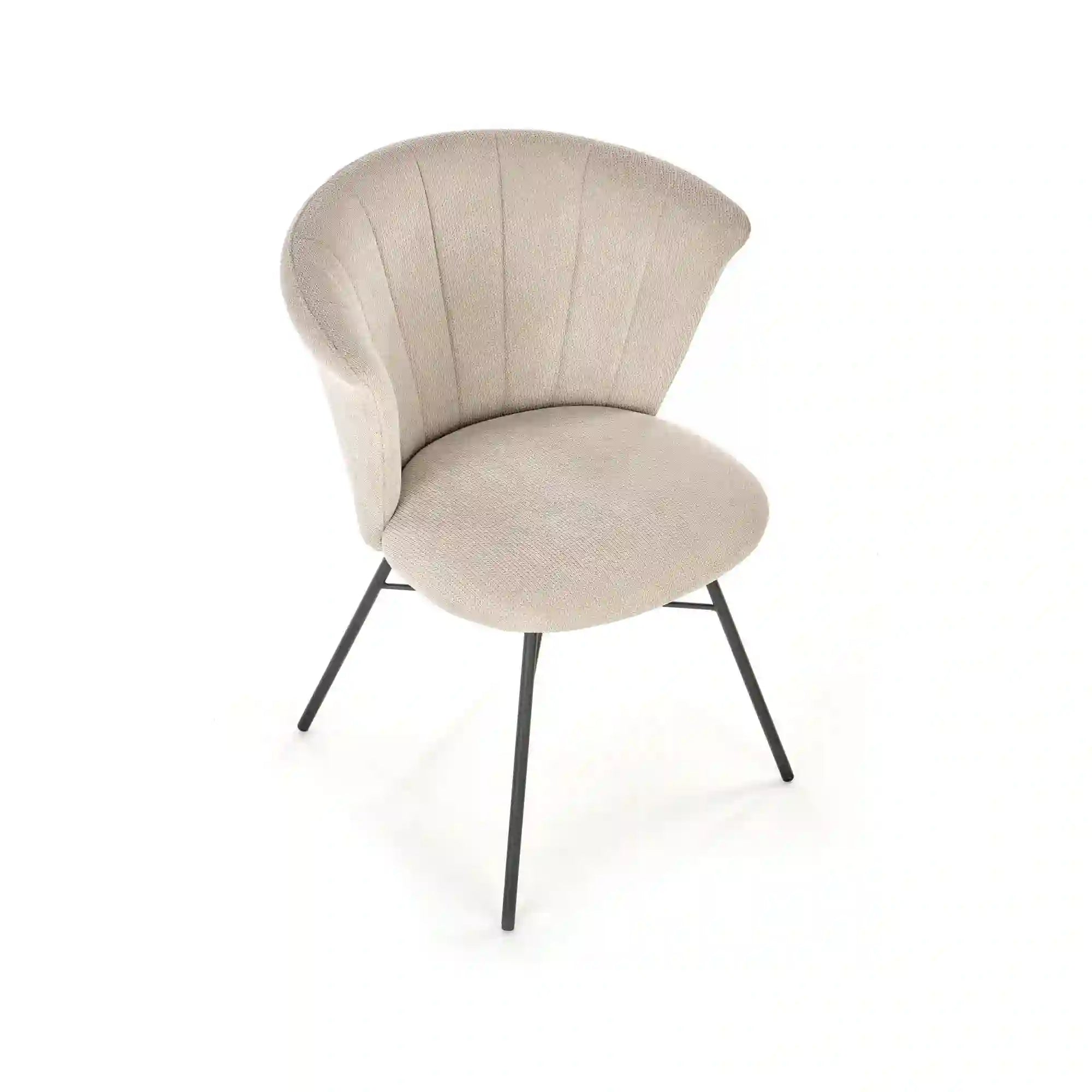 Scaun K459, bej/negru, stofa clasica/otel, 60x59x79 cm