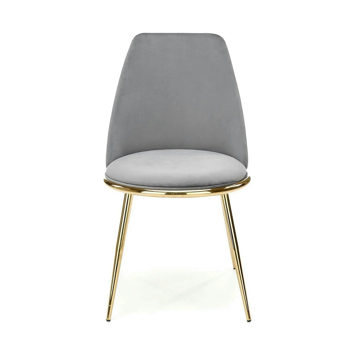 Scaun K460, gri/auriu, stofa catifelata/metal, 49x54x84 cm