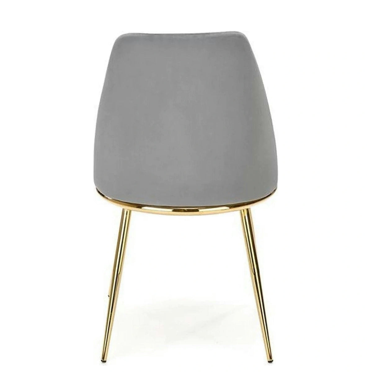 Scaun K460, gri/auriu, stofa catifelata/metal, 49x54x84 cm