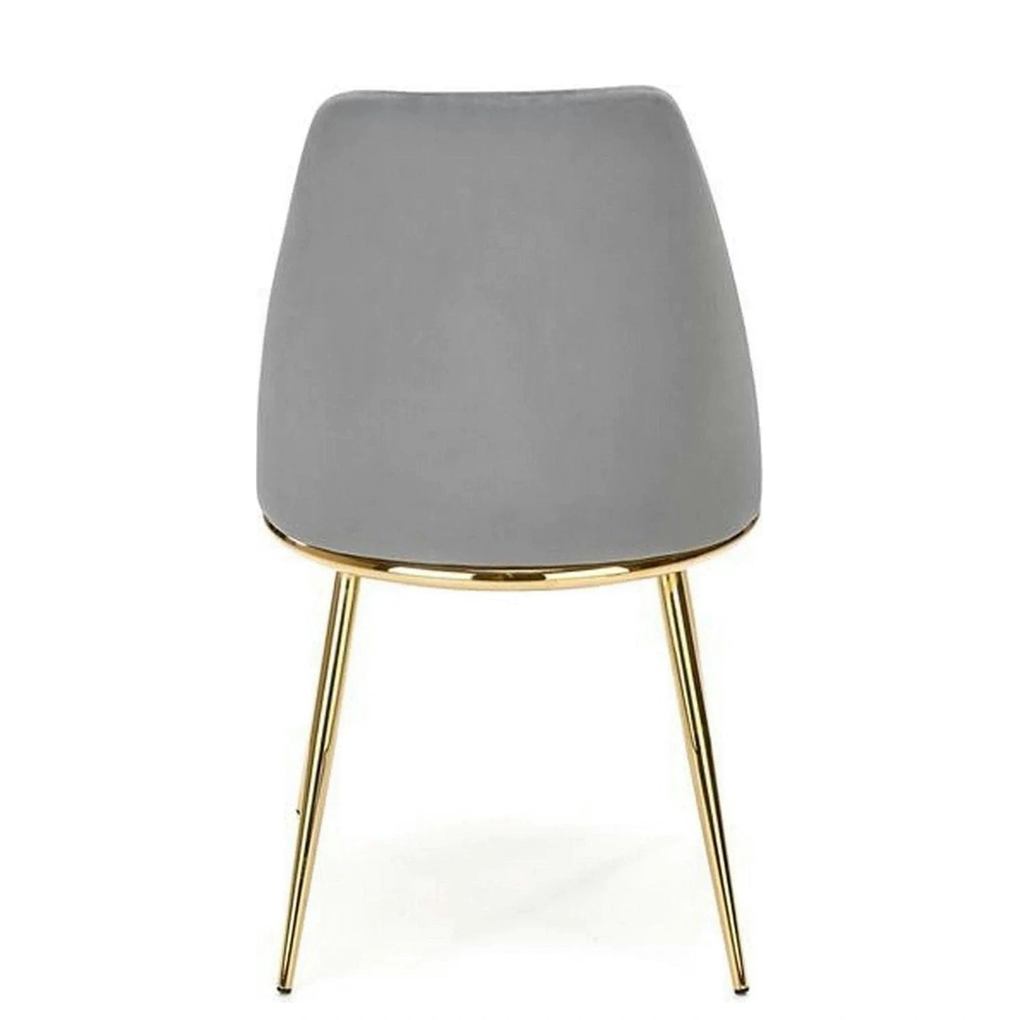 Scaun K460, gri/auriu, stofa catifelata/metal, 49x54x84 cm