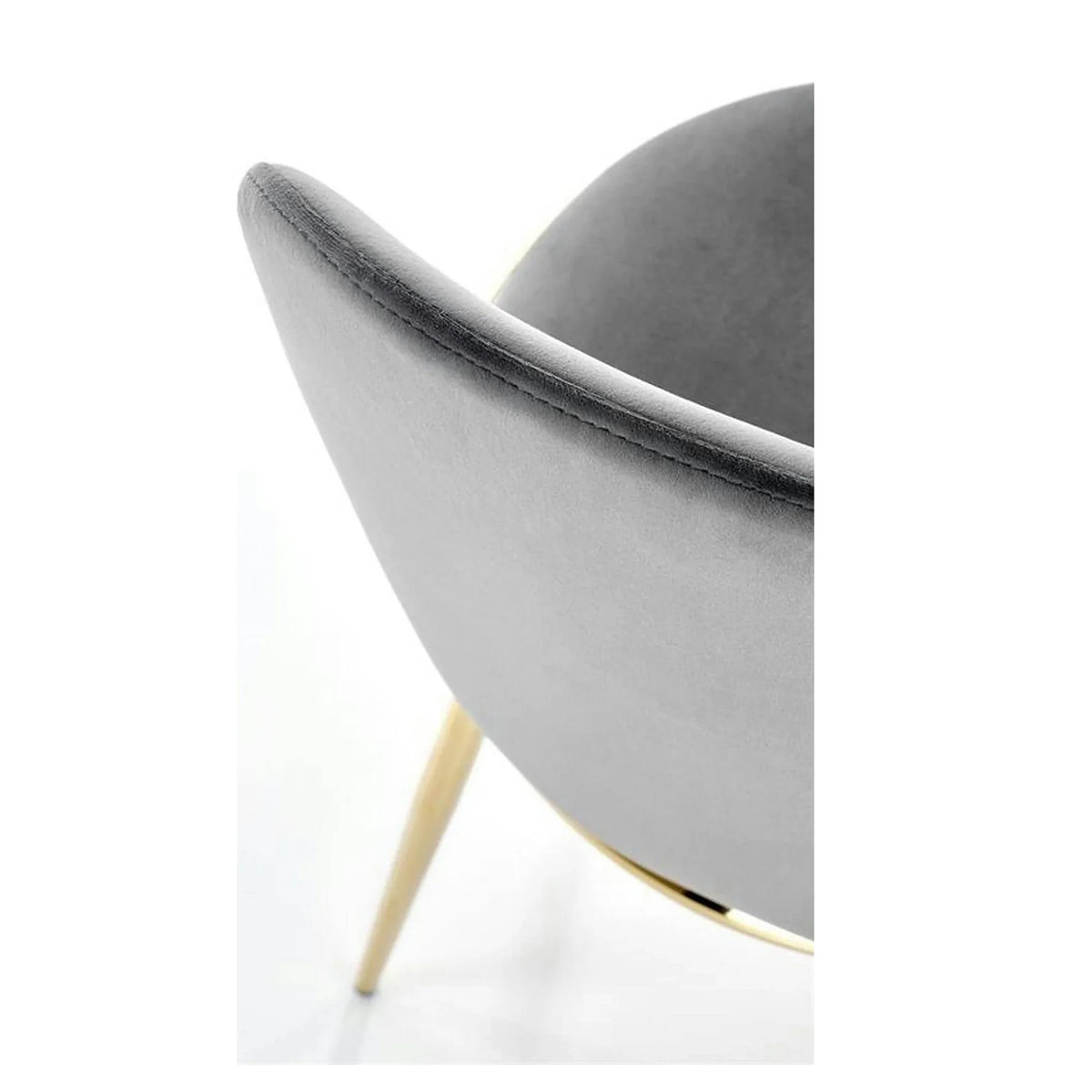 Scaun K460, gri/auriu, stofa catifelata/metal, 49x54x84 cm