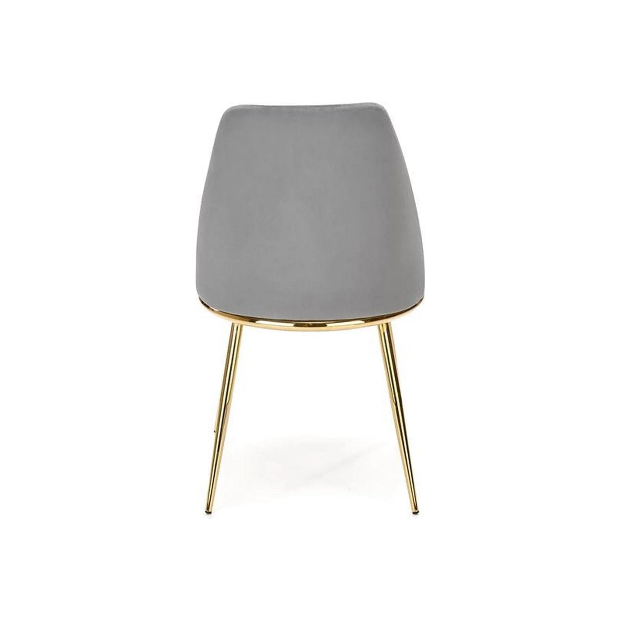 Scaun K460, gri/auriu, stofa catifelata/metal, 49x54x84 cm