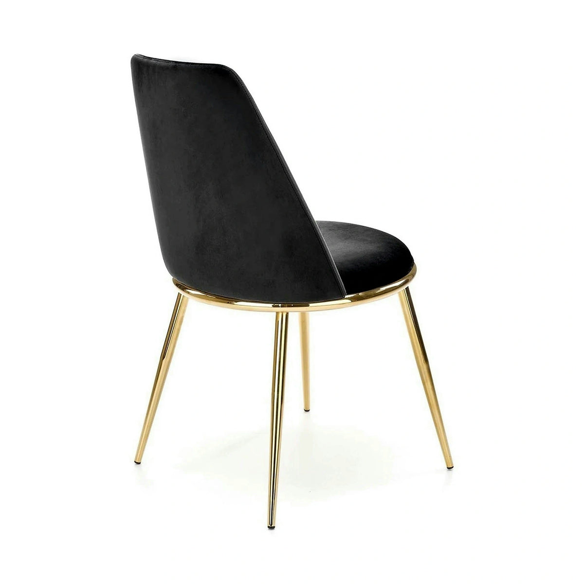 Scaun K460, negru/auriu, stofa catifelata, 49x54x84 cm