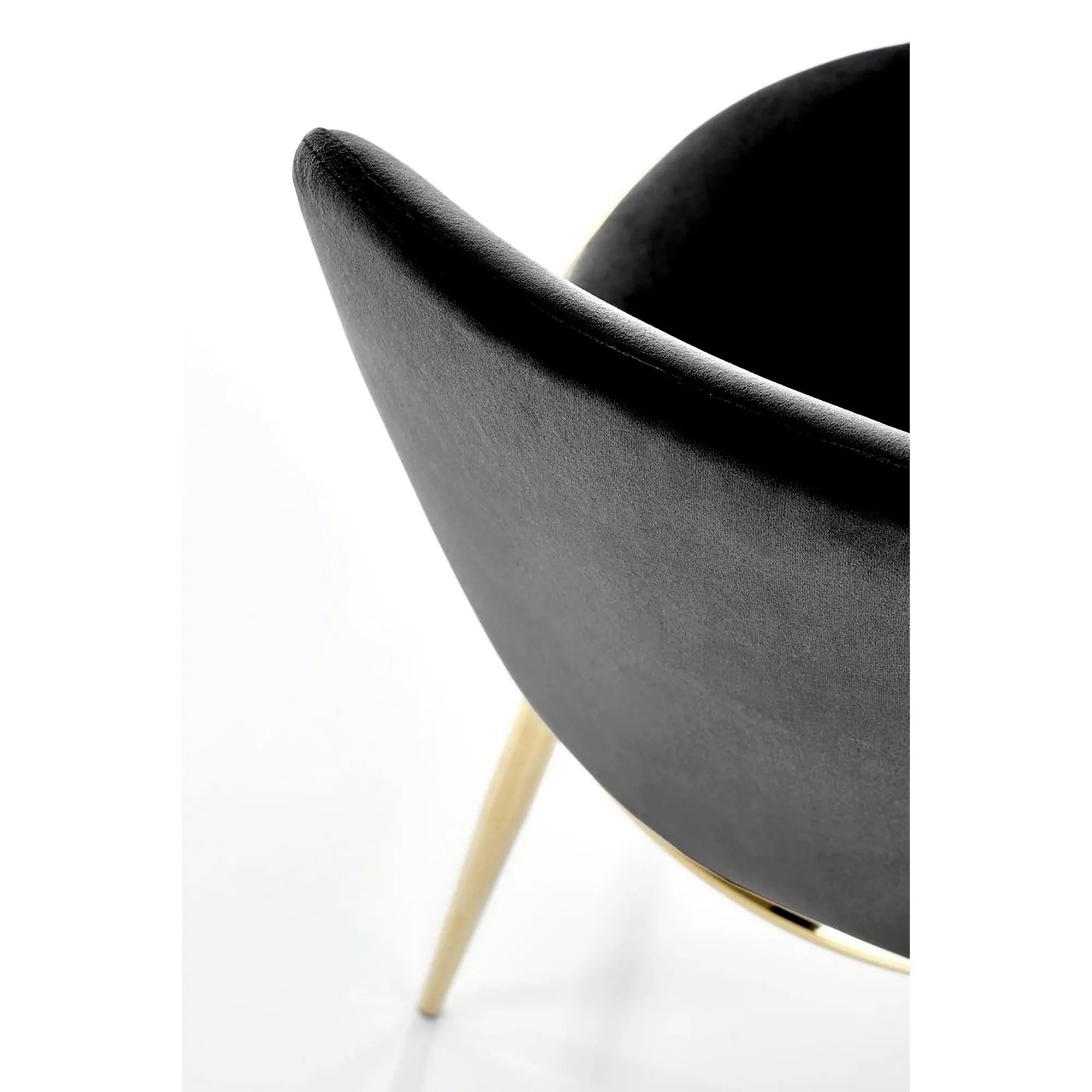 Scaun K460, negru/auriu, stofa catifelata, 49x54x84 cm