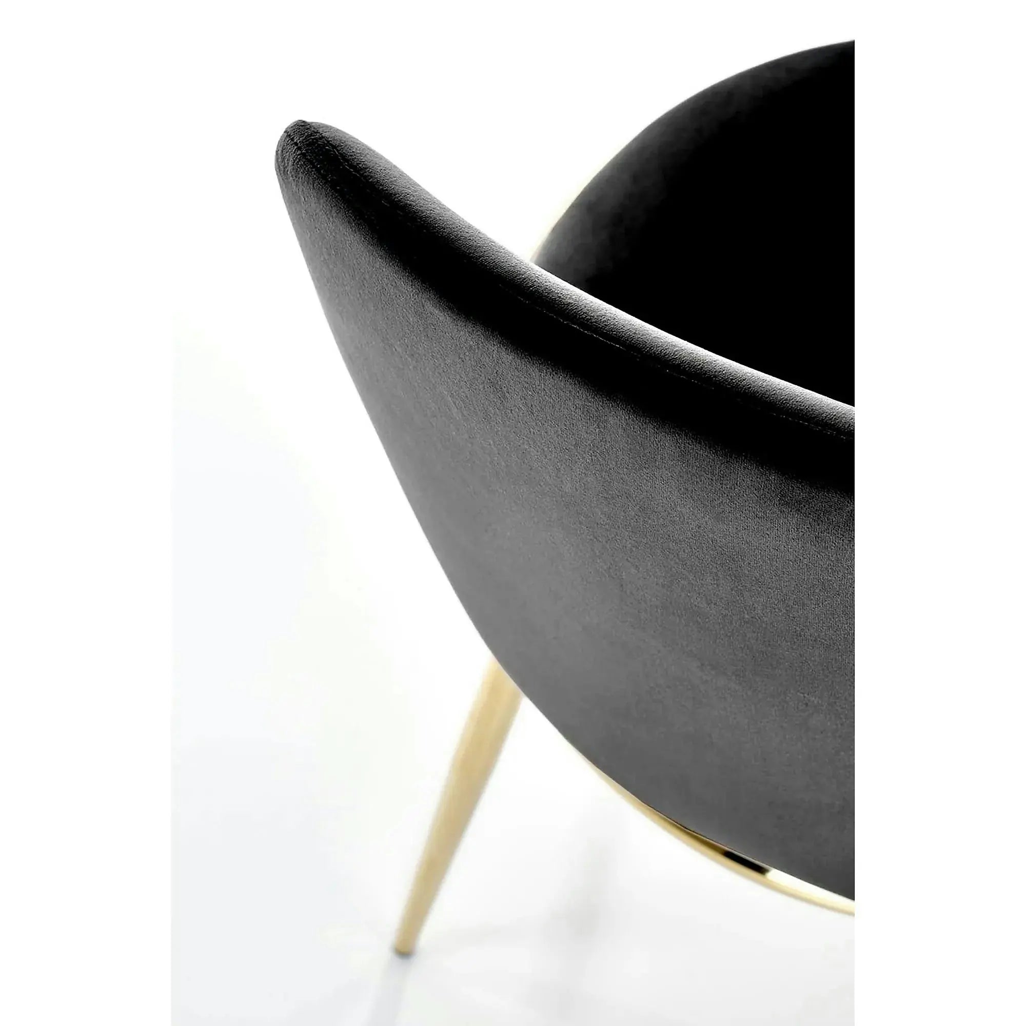 Scaun K460, negru/auriu, stofa catifelata, 49x54x84 cm