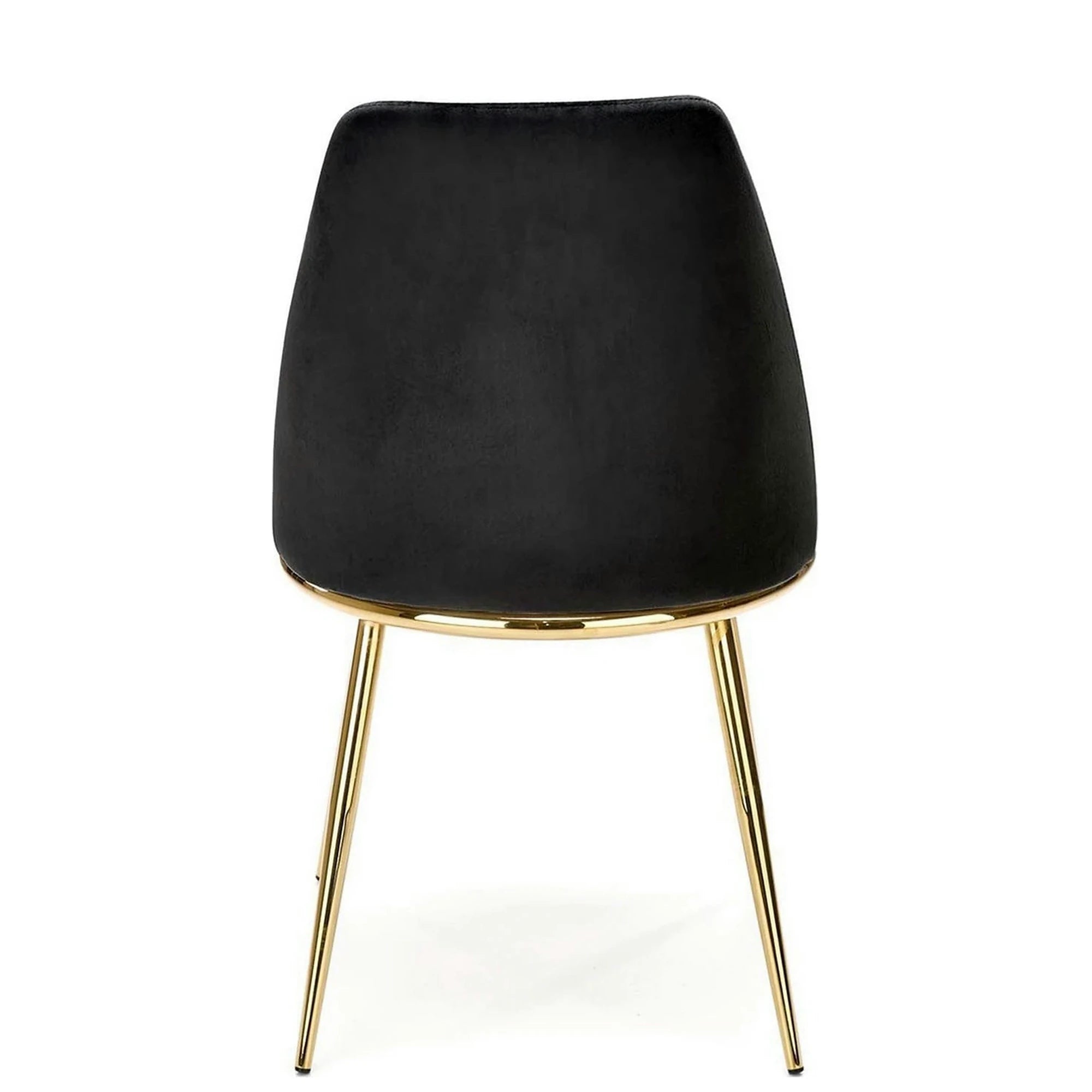 Scaun K460, negru/auriu, stofa catifelata, 49x54x84 cm