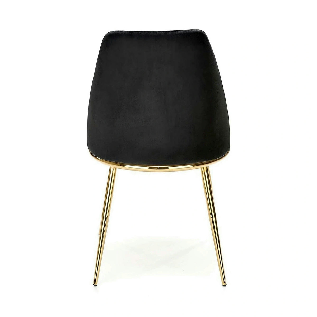 Scaun K460, negru/auriu, stofa catifelata, 49x54x84 cm