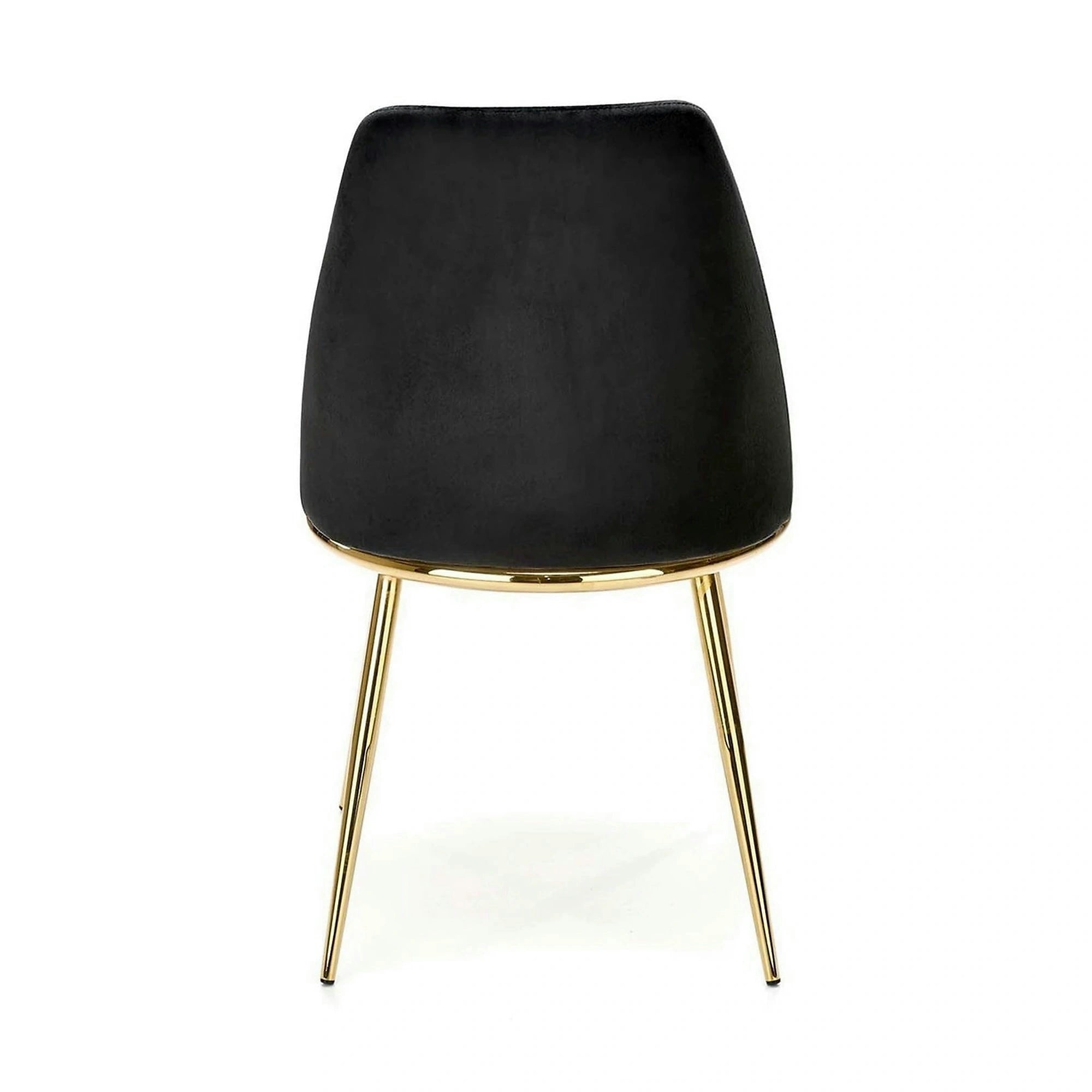 Scaun K460, negru/auriu, stofa catifelata, 49x54x84 cm