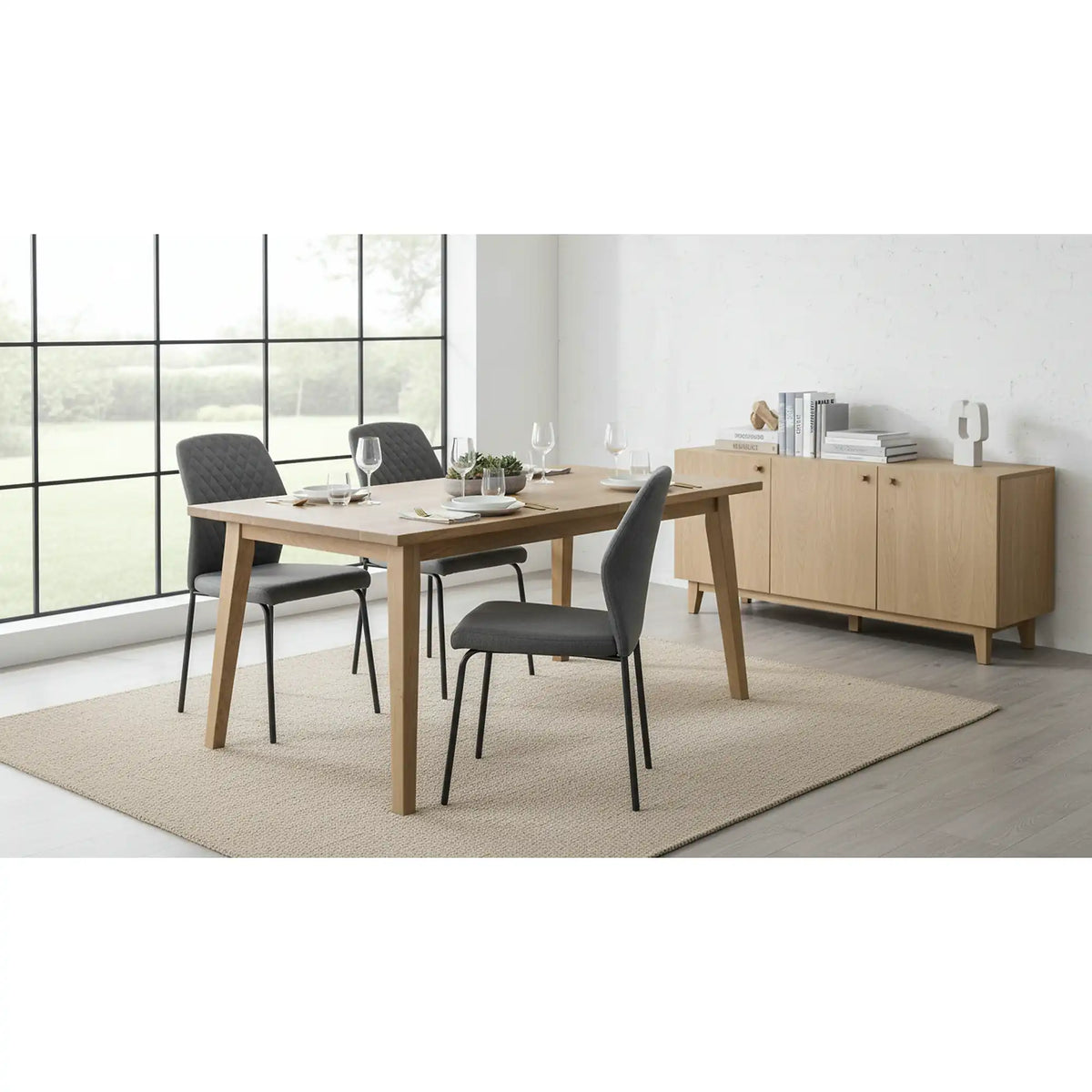 Scaun K461, gri/negru, stofa clasica, 46x56x92 cm