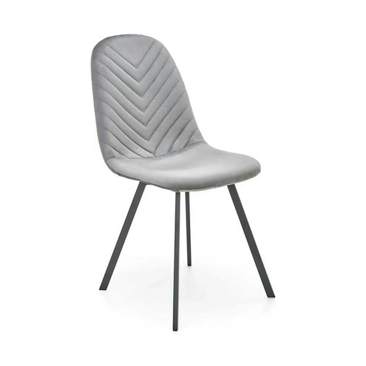 Scaun K462, gri/negru, stofa catifelata/metal, 45x57x82 cm