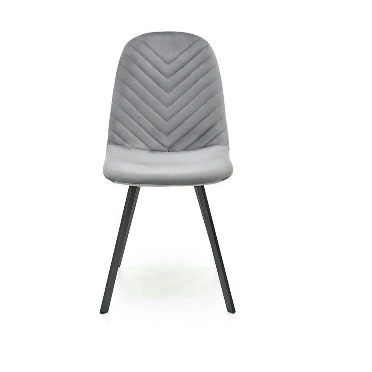 Scaun K462, gri/negru, stofa catifelata/metal, 45x57x82 cm