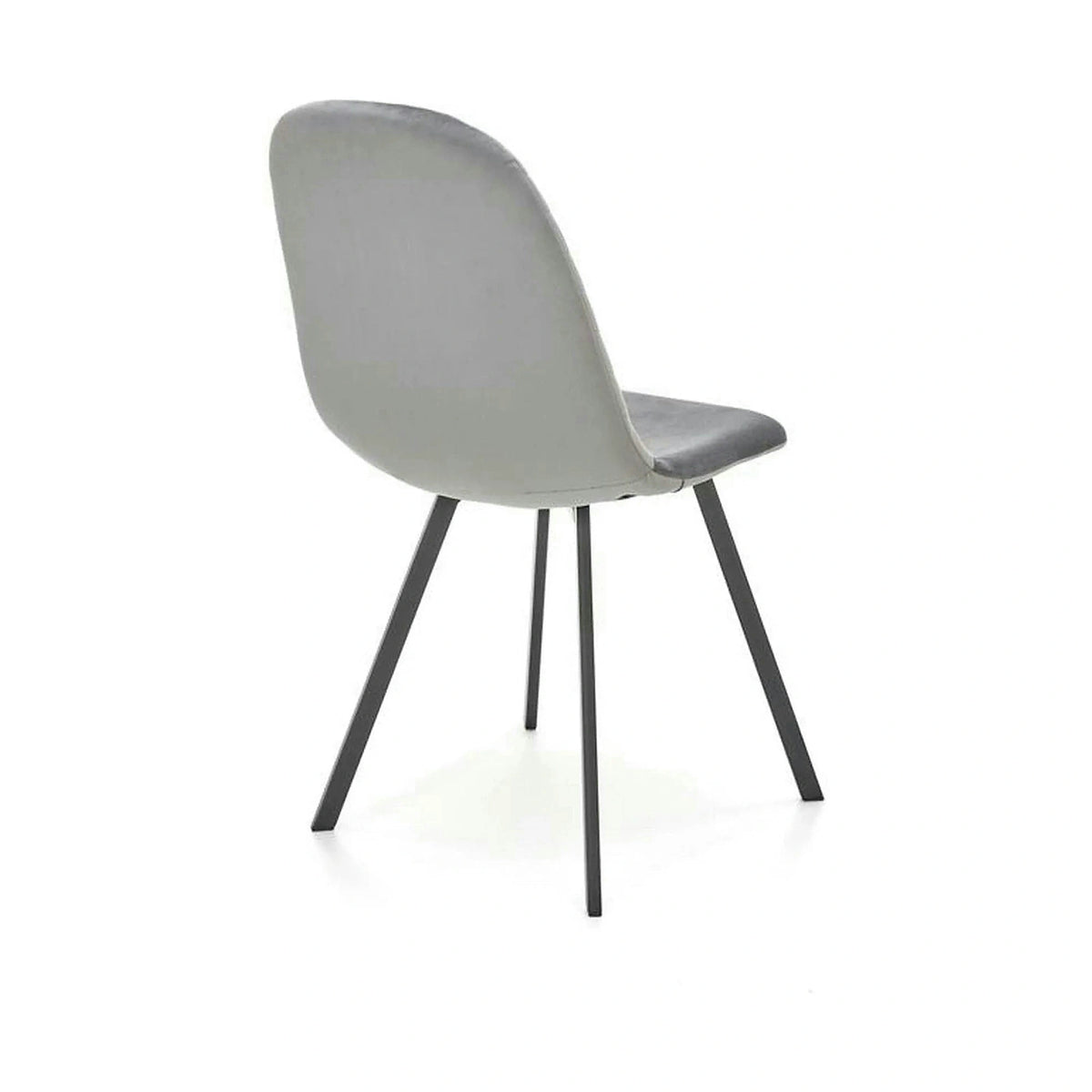 Scaun K462, gri/negru, stofa catifelata/metal, 45x57x82 cm