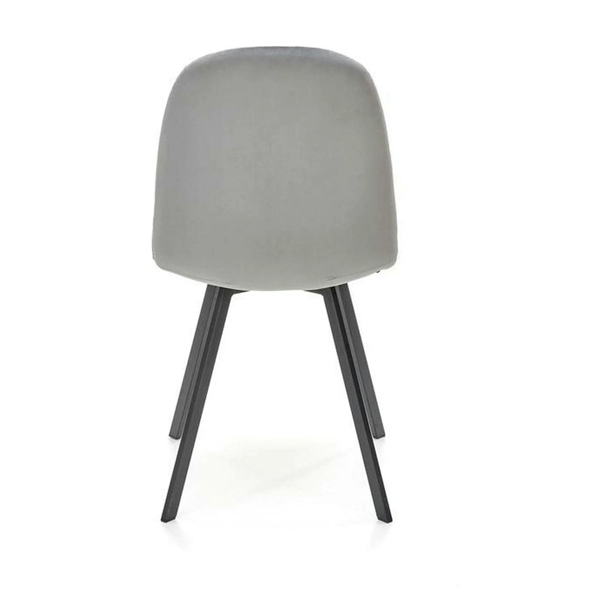 Scaun K462, gri/negru, stofa catifelata/metal, 45x57x82 cm