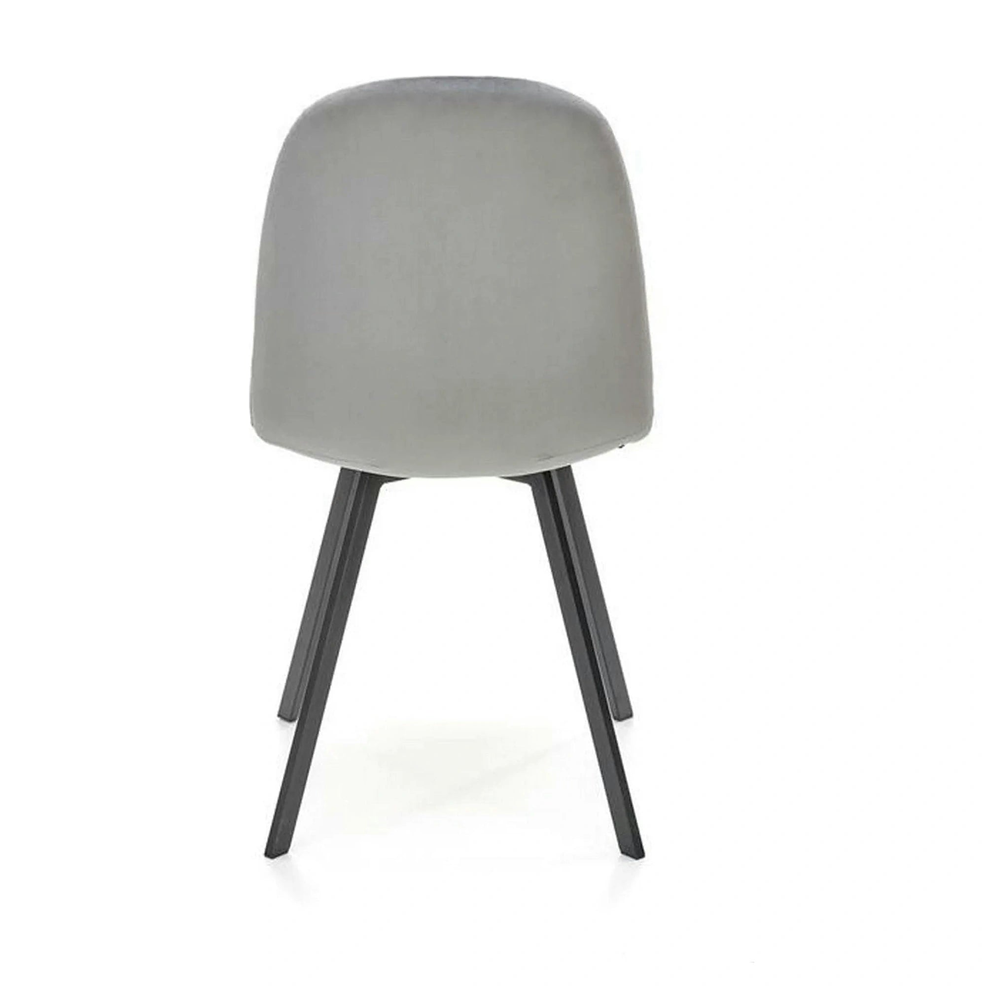 Scaun K462, gri/negru, stofa catifelata/metal, 45x57x82 cm