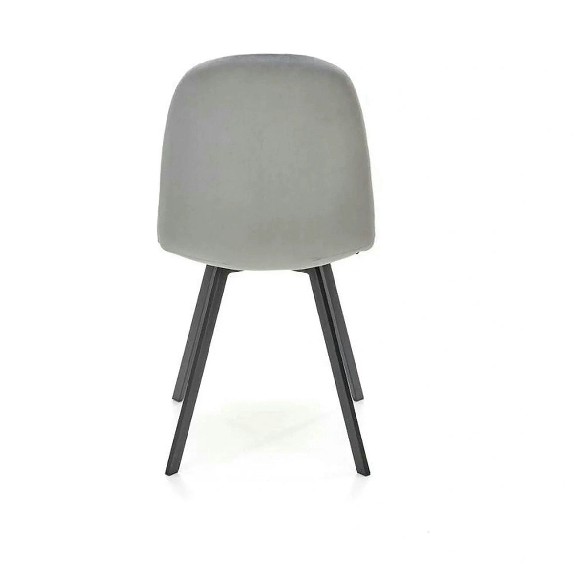 Scaun K462, gri/negru, stofa catifelata/metal, 45x57x82 cm