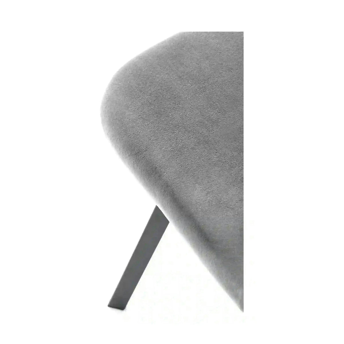 Scaun K462, gri/negru, stofa catifelata/metal, 45x57x82 cm