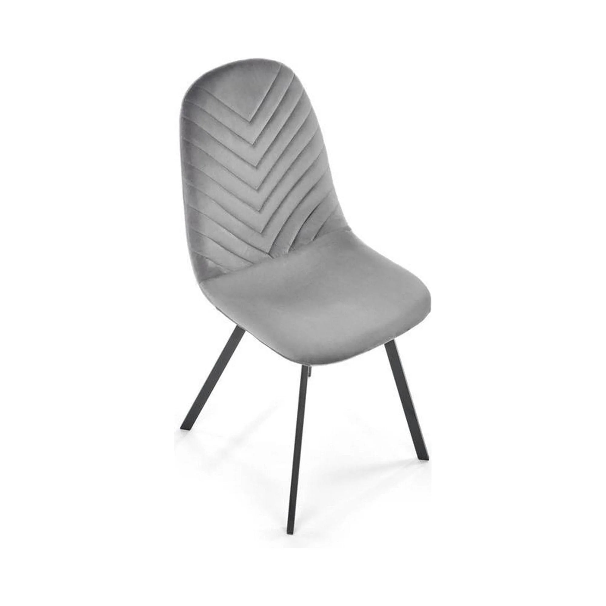 Scaun K462, gri/negru, stofa catifelata/metal, 45x57x82 cm