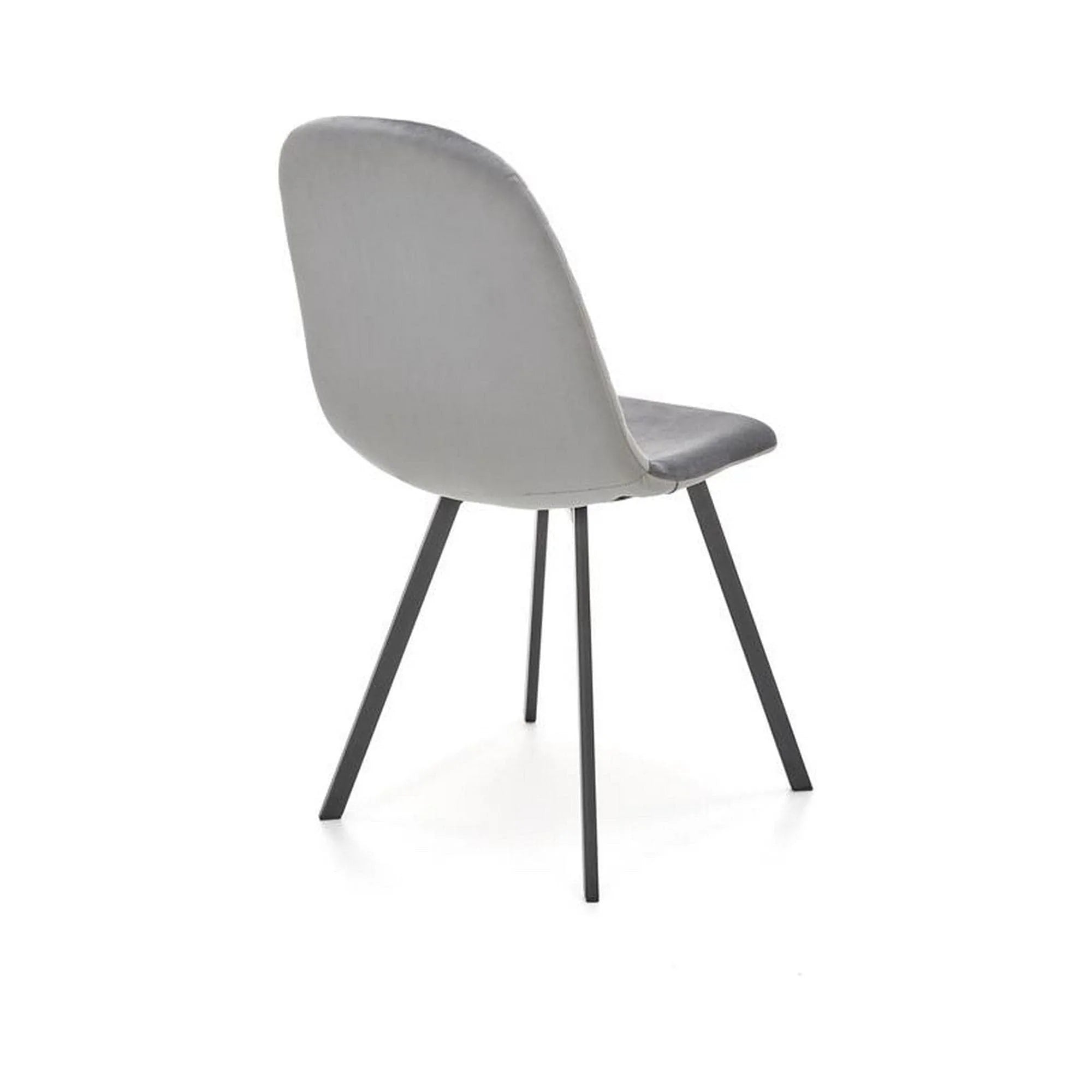 Scaun K462, gri/negru, stofa catifelata/metal, 45x57x82 cm