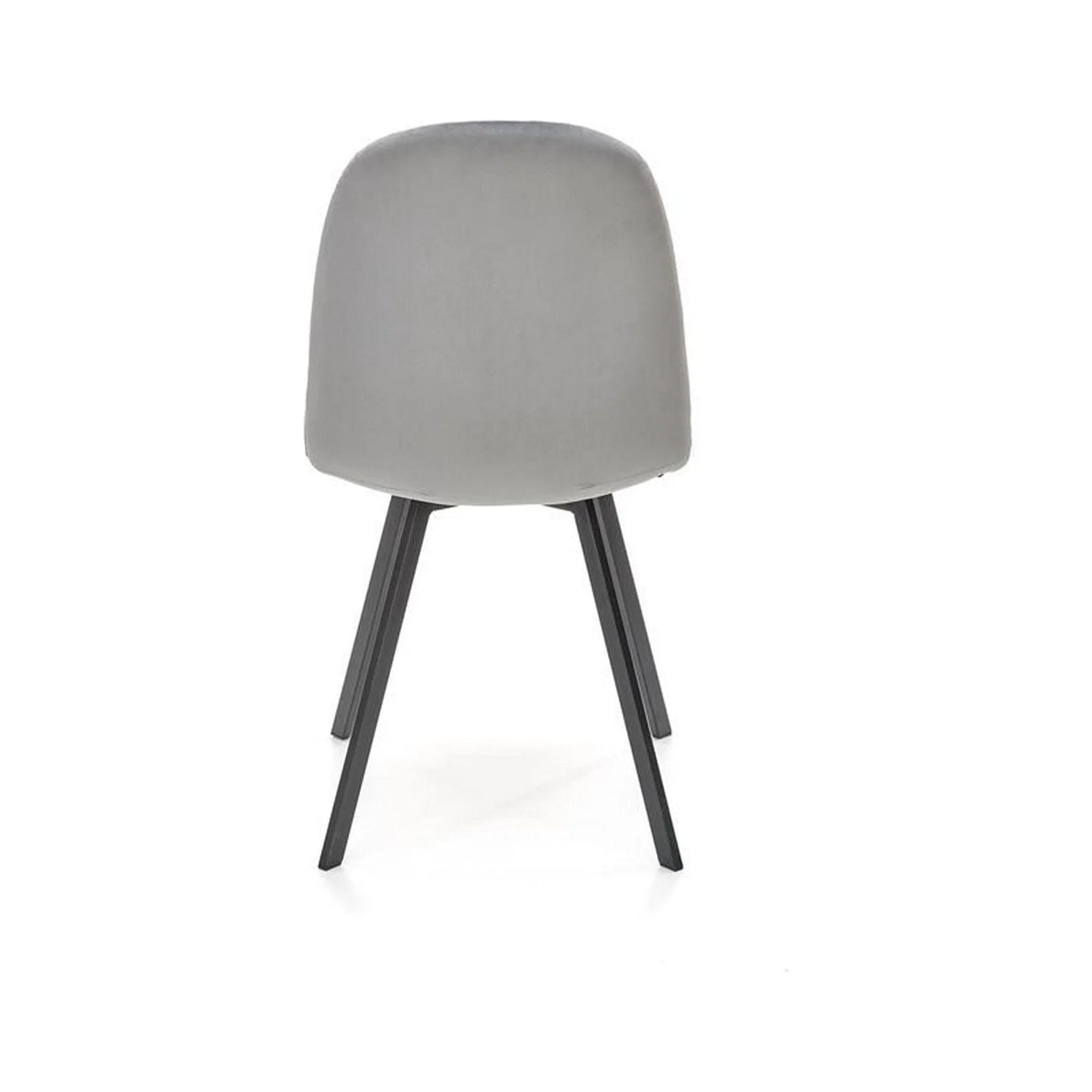 Scaun K462, gri/negru, stofa catifelata/metal, 45x57x82 cm